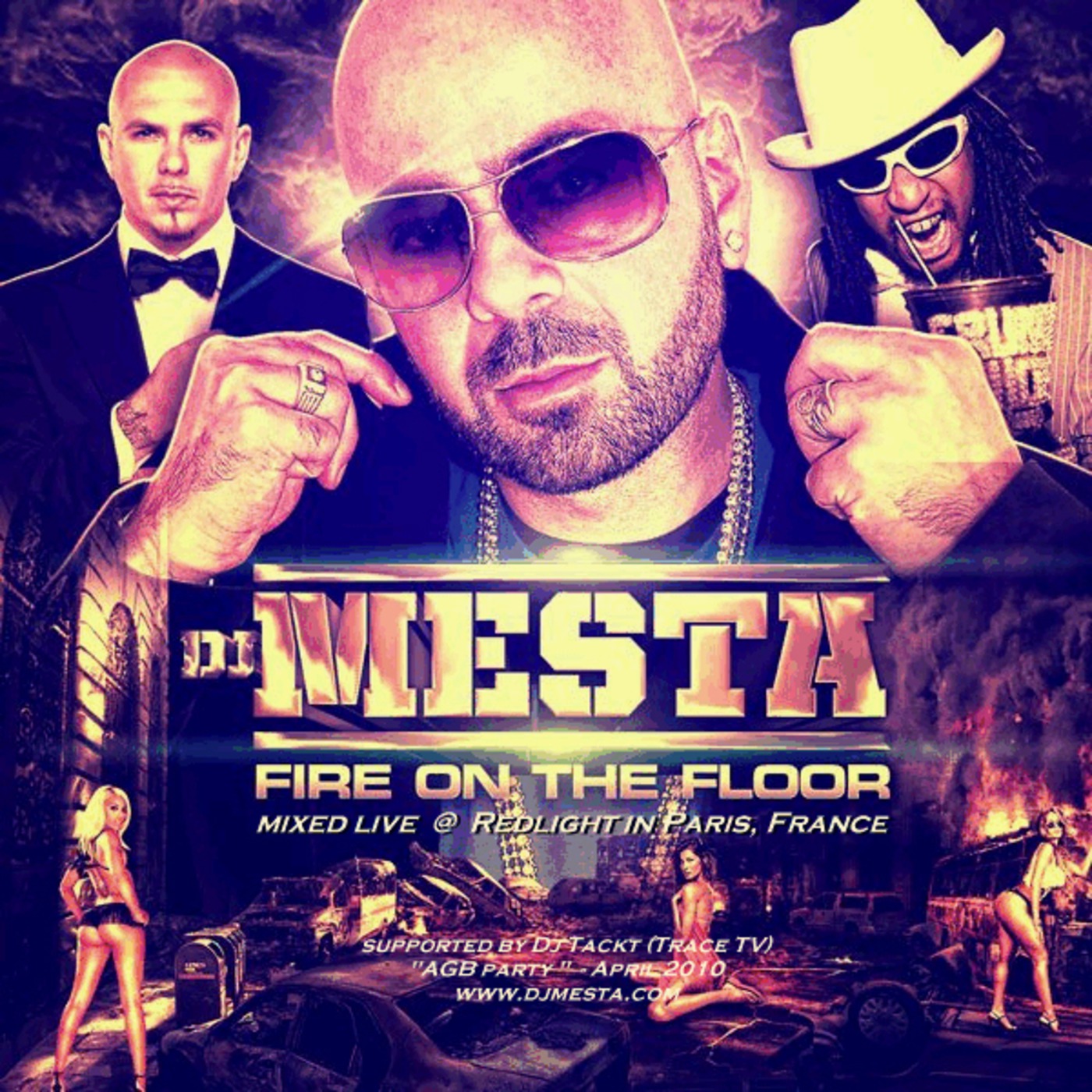 FIRE ON THE FLOOR - DJ MESTA & DJ TACKT Live @ REDLIGHT, Paris (France) - April 2010