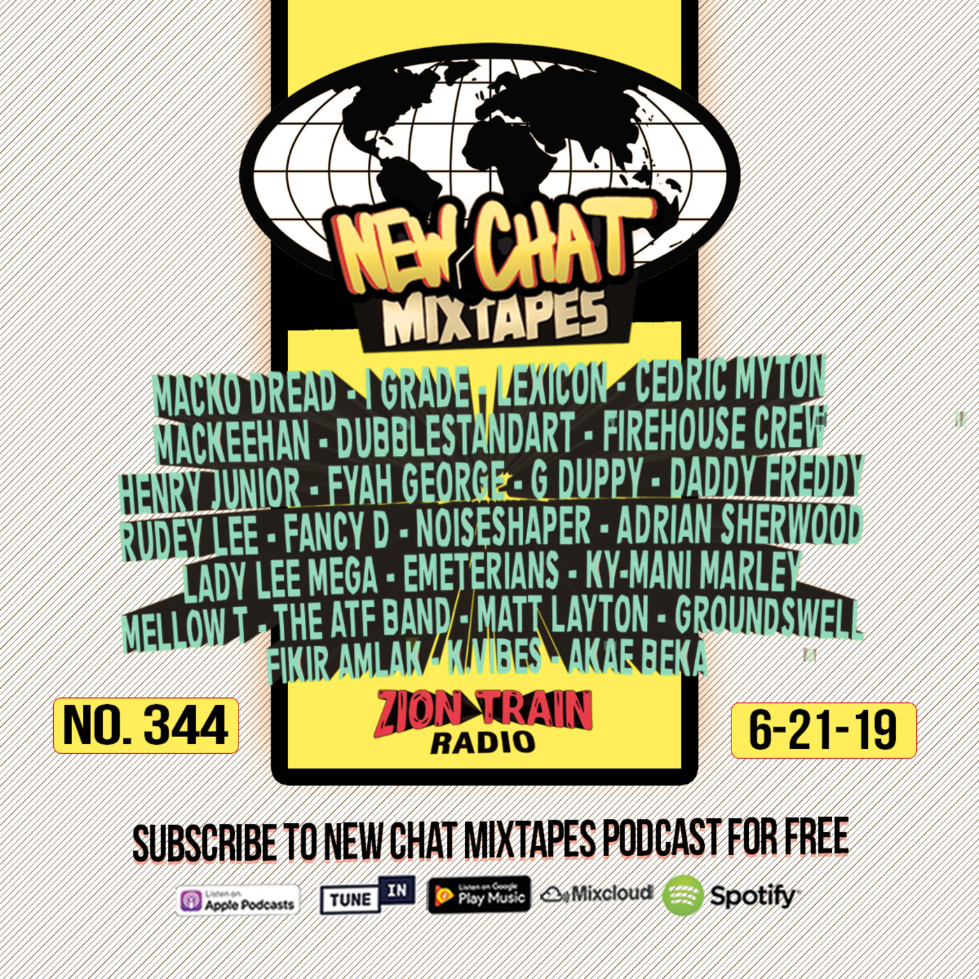 New Chat Mixtapes #344 - Zion Train Radio 6-21-19 live mix by @djpetebodega