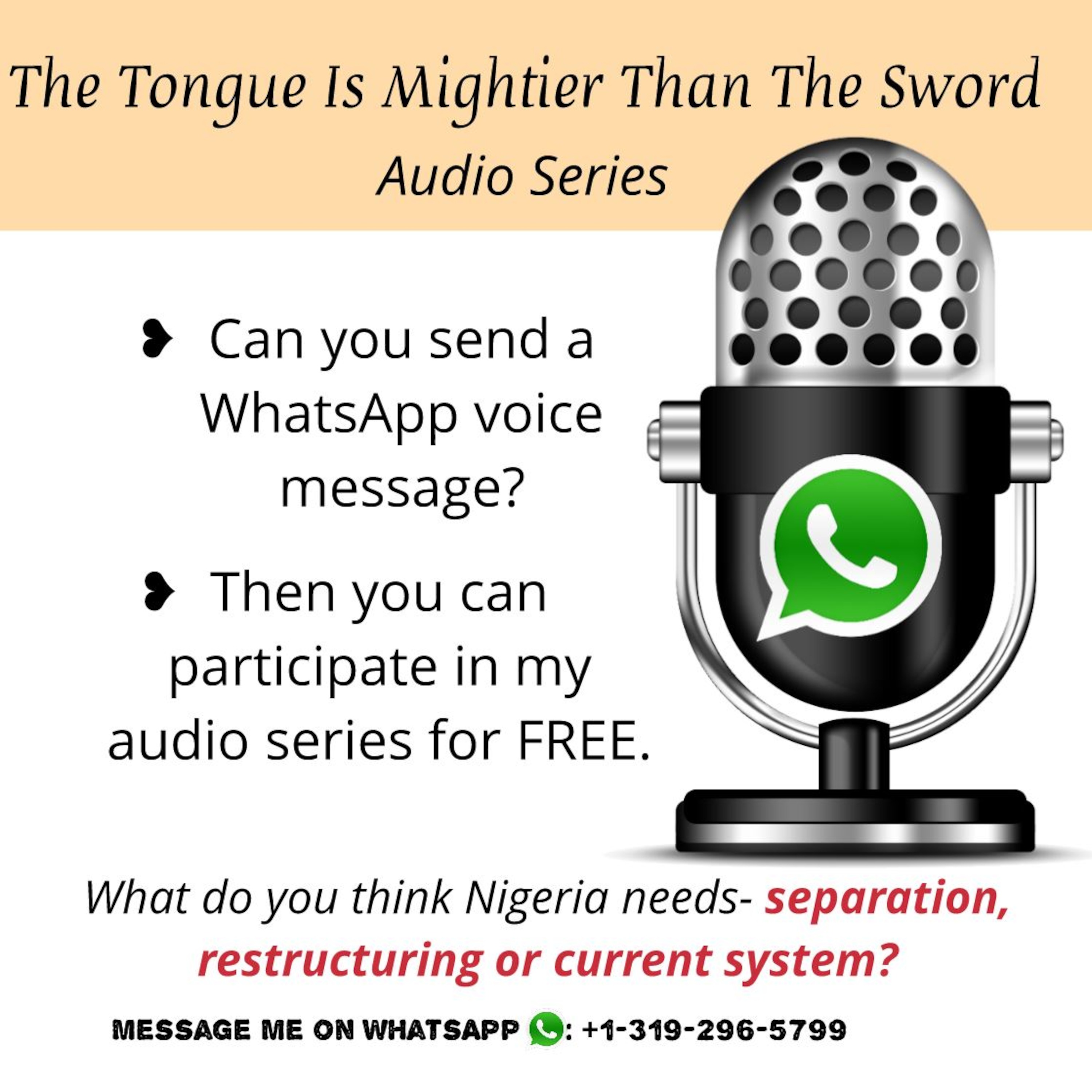 Chicago,News,Nigeria,Restructuring,The Tongue is Mightier than the Sword,.....