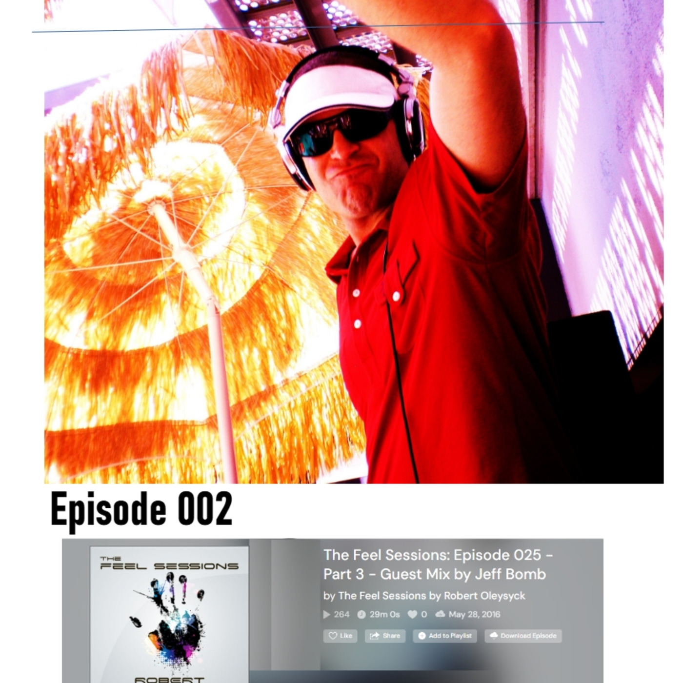 Episode 2: The Bomb Shelter Podcast, Episode 002, Jeff Bomb Classic House Set, from The Feel Sessions with Robert Oleysyck circa 2016 episode artwork