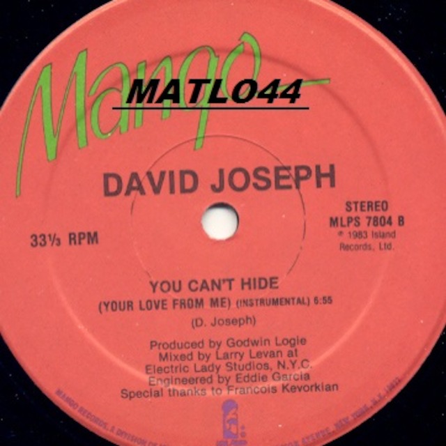 David Joseph You Can T Hide Your Love From Me Instrumental Free Podcasts Podomatic