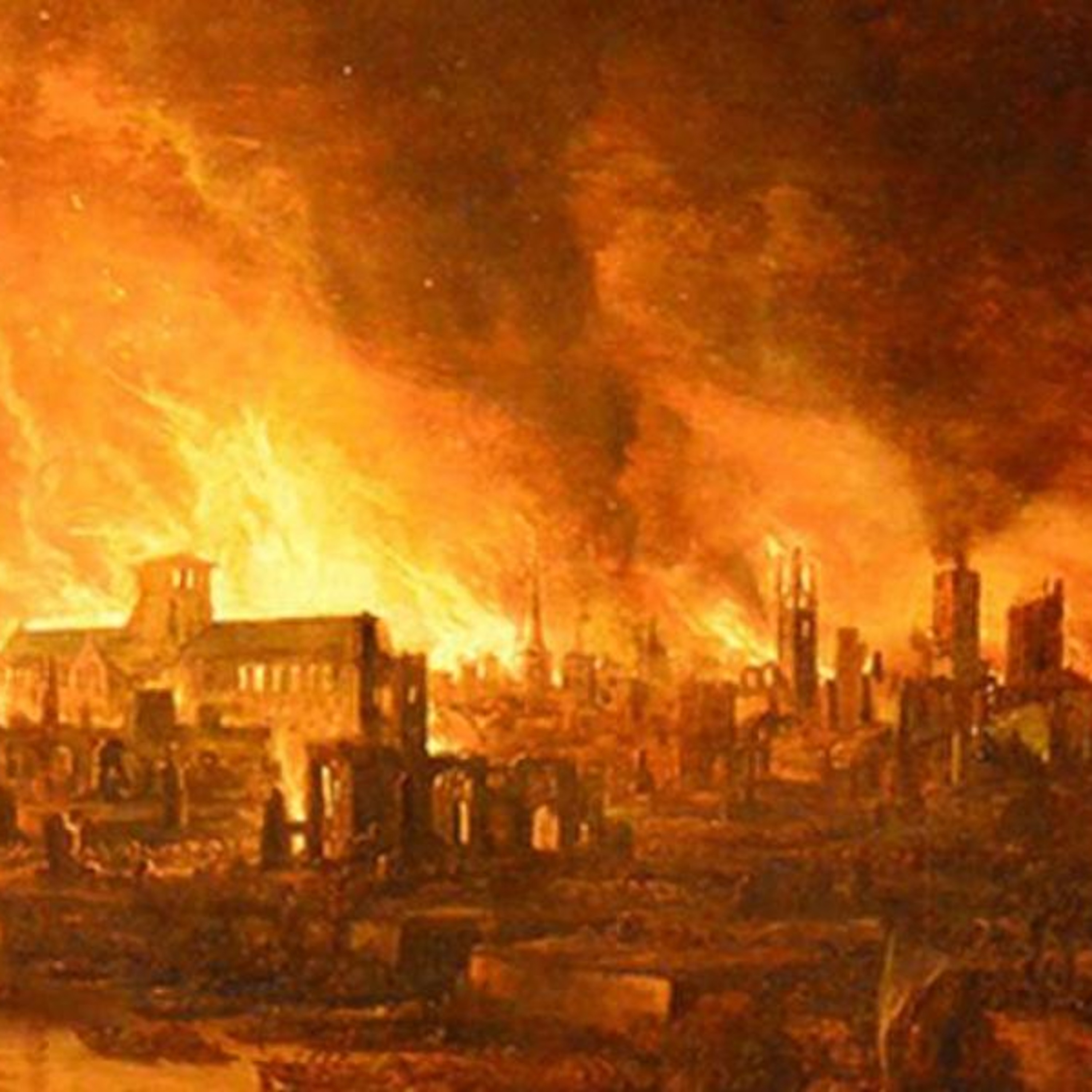 После великого пожара. Великий Лондонский пожар 1666 года. Великий пожар в Лондоне в 1666. Лондонский пожар 1666. Пожар в Лондоне 1666.