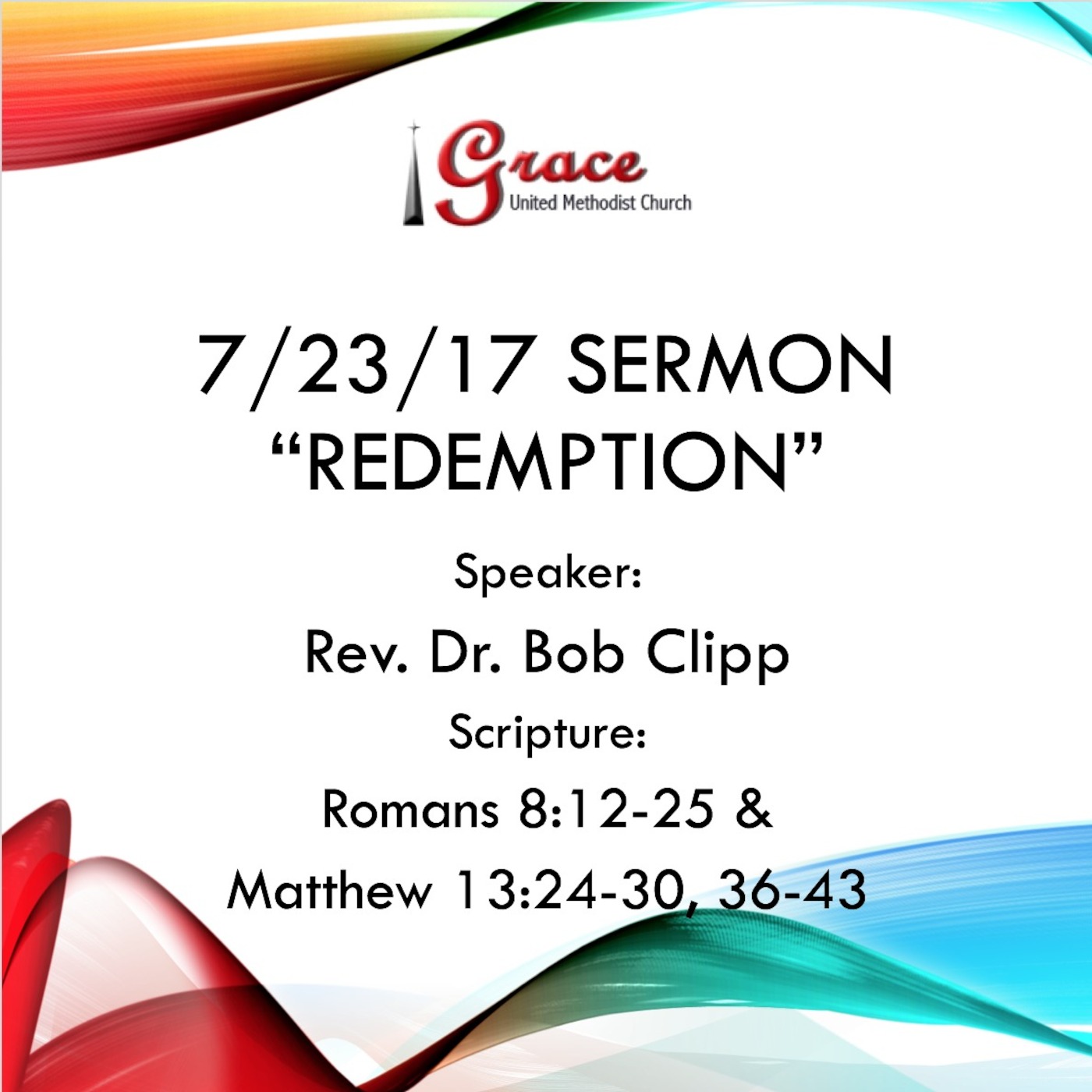 7/23/17 Sermon
