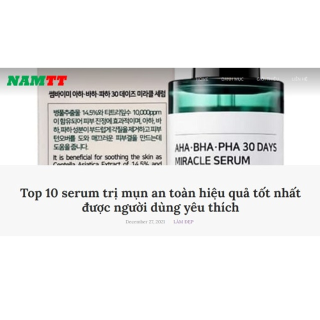 Serum trị mụn