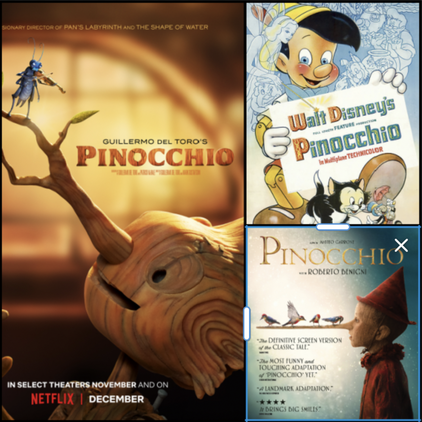 Episode 203: Episode 203 - Guillermo del Toro's Pinocchio plus Pinocchio (1940, 2019)