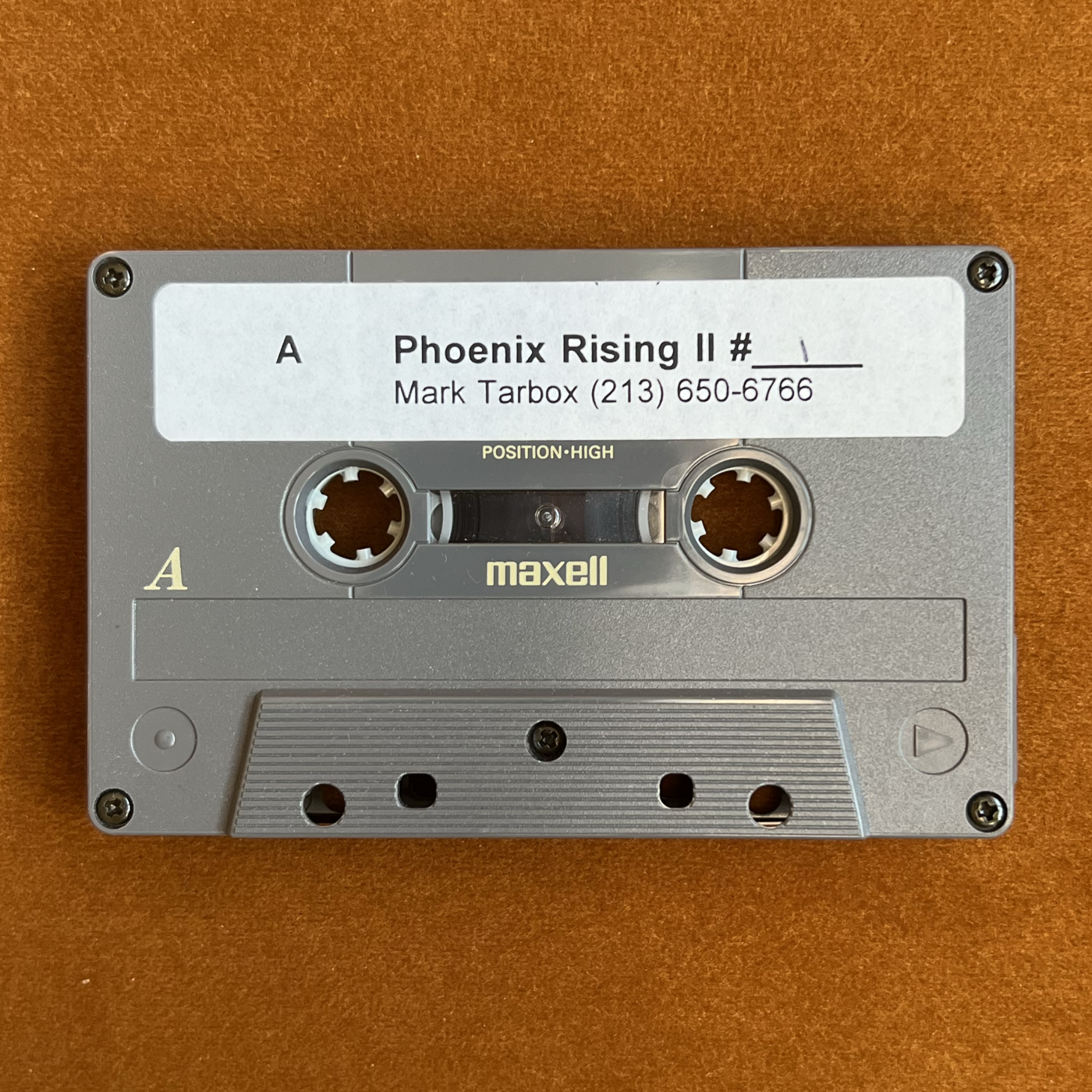 Episode 201: Tape 1 of 3: Mark Tarbox . Phoenix Rising II