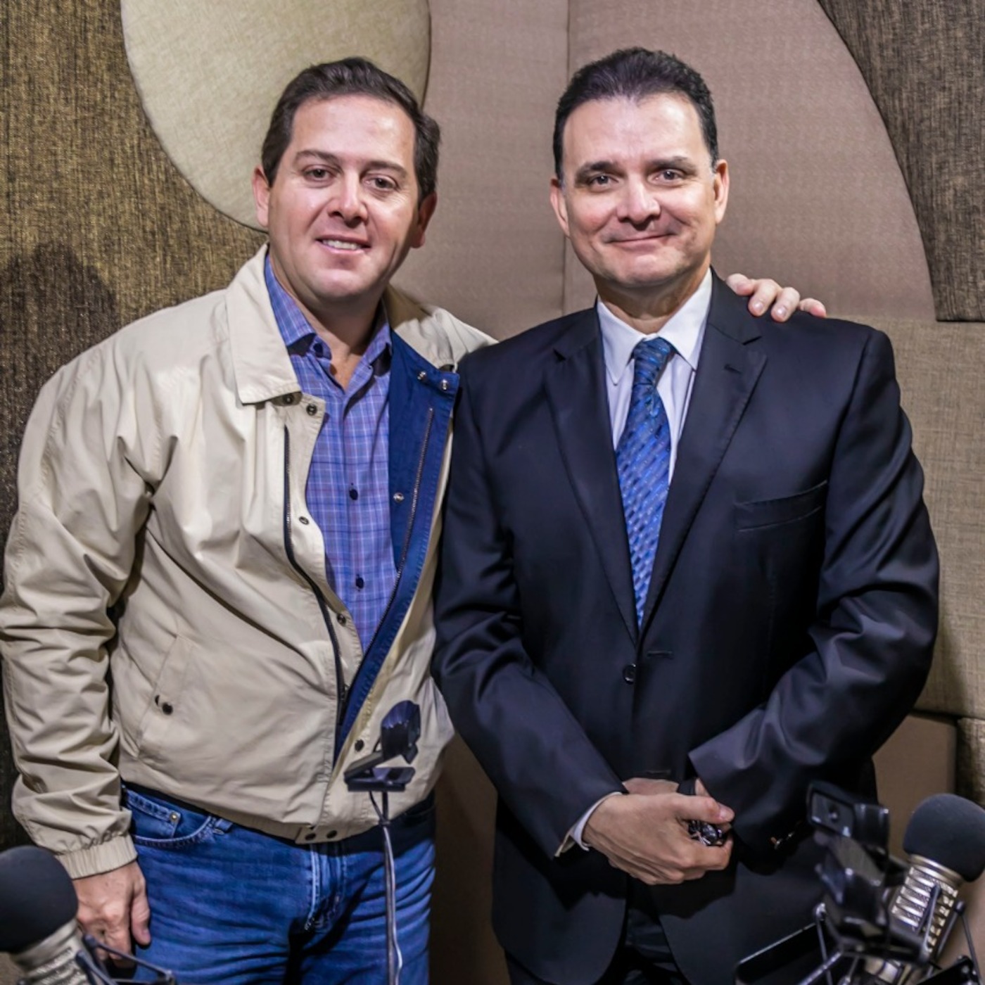 Pedro Pablo Treviño Villarreal con Mario Gámez en la Grillotina (Dominio FM)