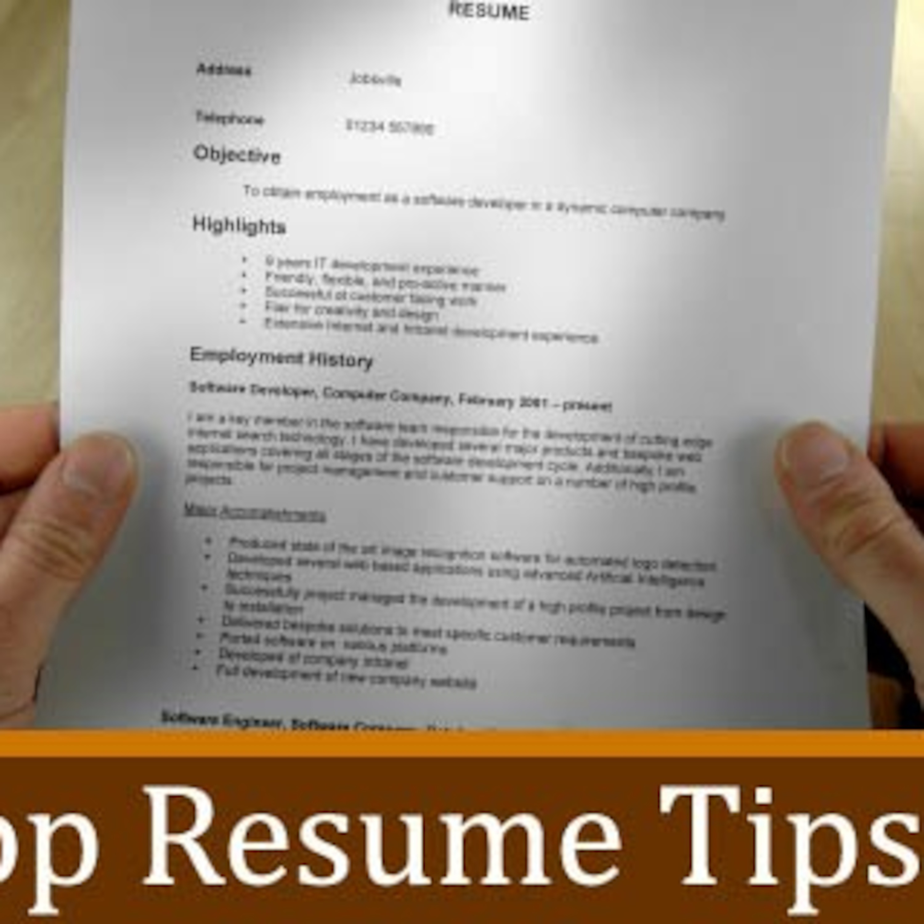 Top Resume Tips - Business English Podcast episode artwork
