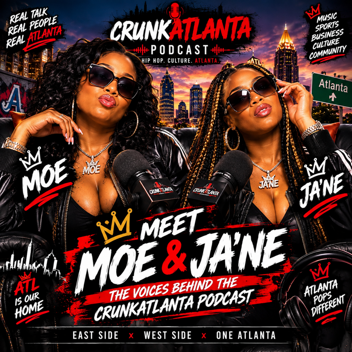 Episode 39: Who Are Moe & Ja’ne .. Meet the Voices Behind the CrunkAtlanta Podcast episode artwork