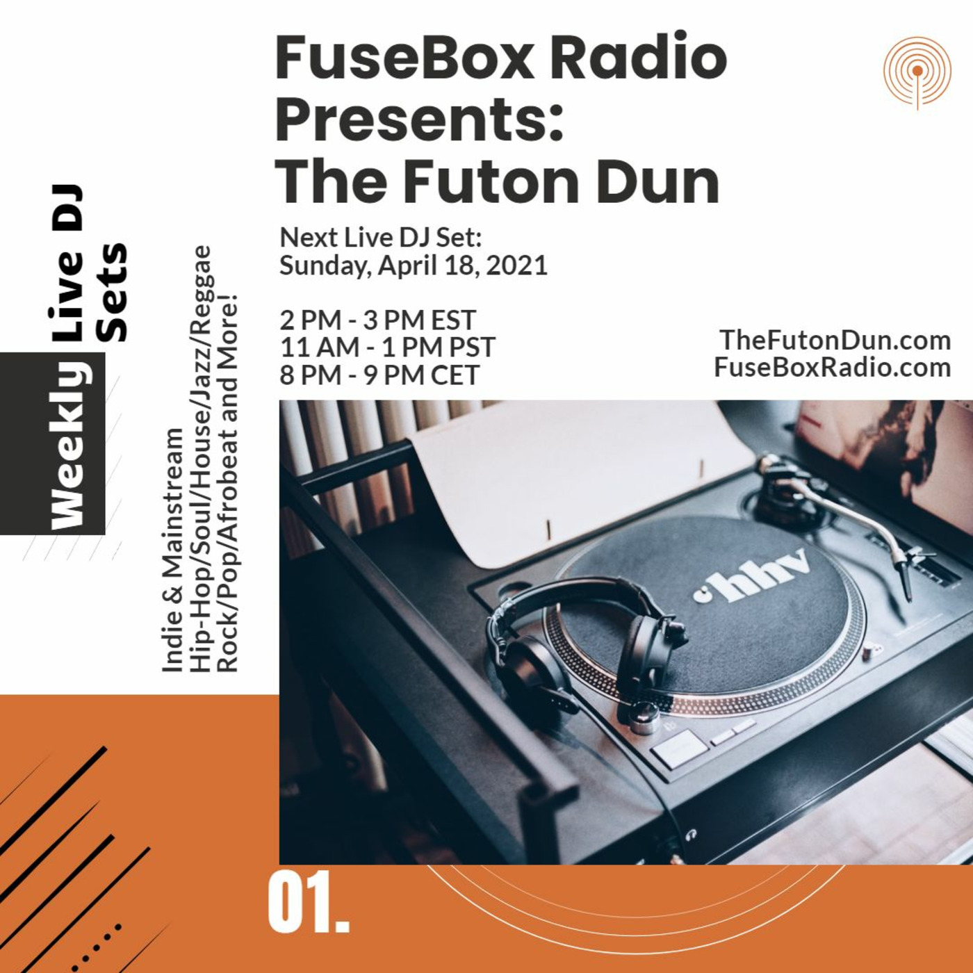 Episode 493: FuseBox Radio #645: DJ Fusion's The Futon Dun Livestream DJ Mix Spring Session #7 (Faded With Friends On The Festival Grounds Mix #4)