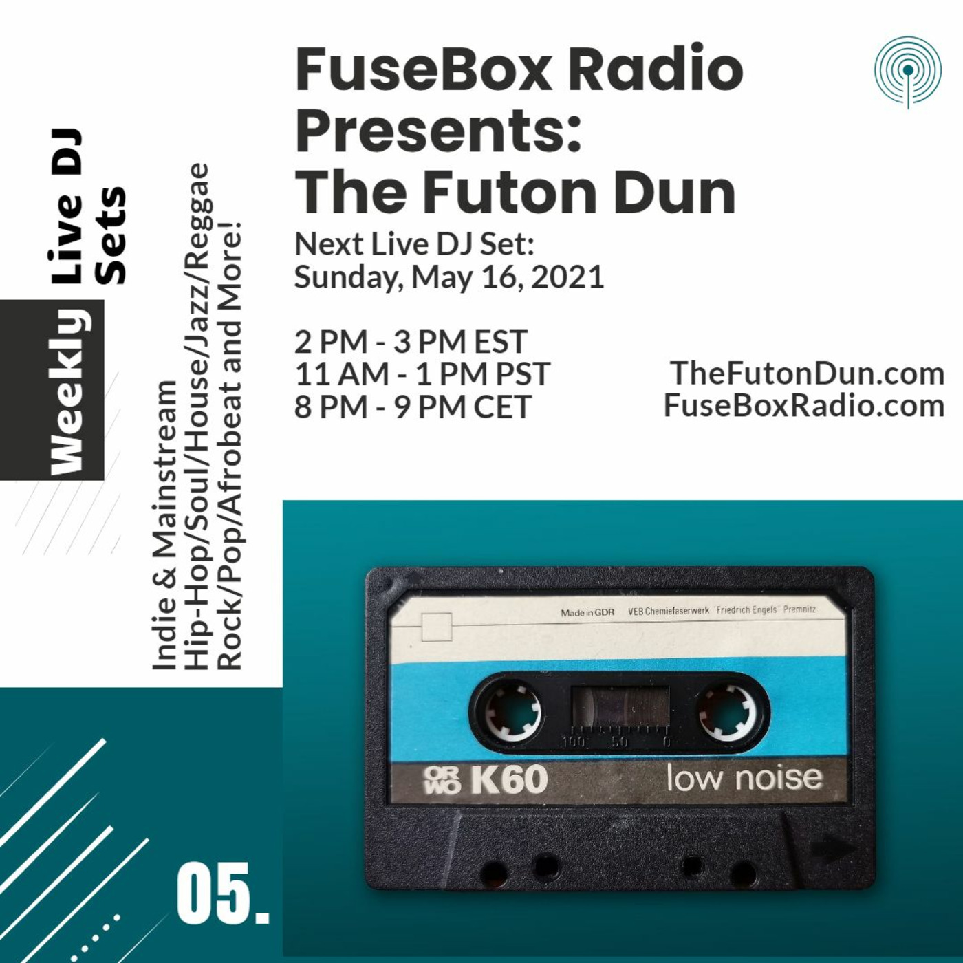 Episode 495: FuseBox Radio #647: DJ Fusion’s The Futon Dun Livestream DJ Mix Spring Session #9 (Sleepy Cicadas Soon Come Spring Music Mix)