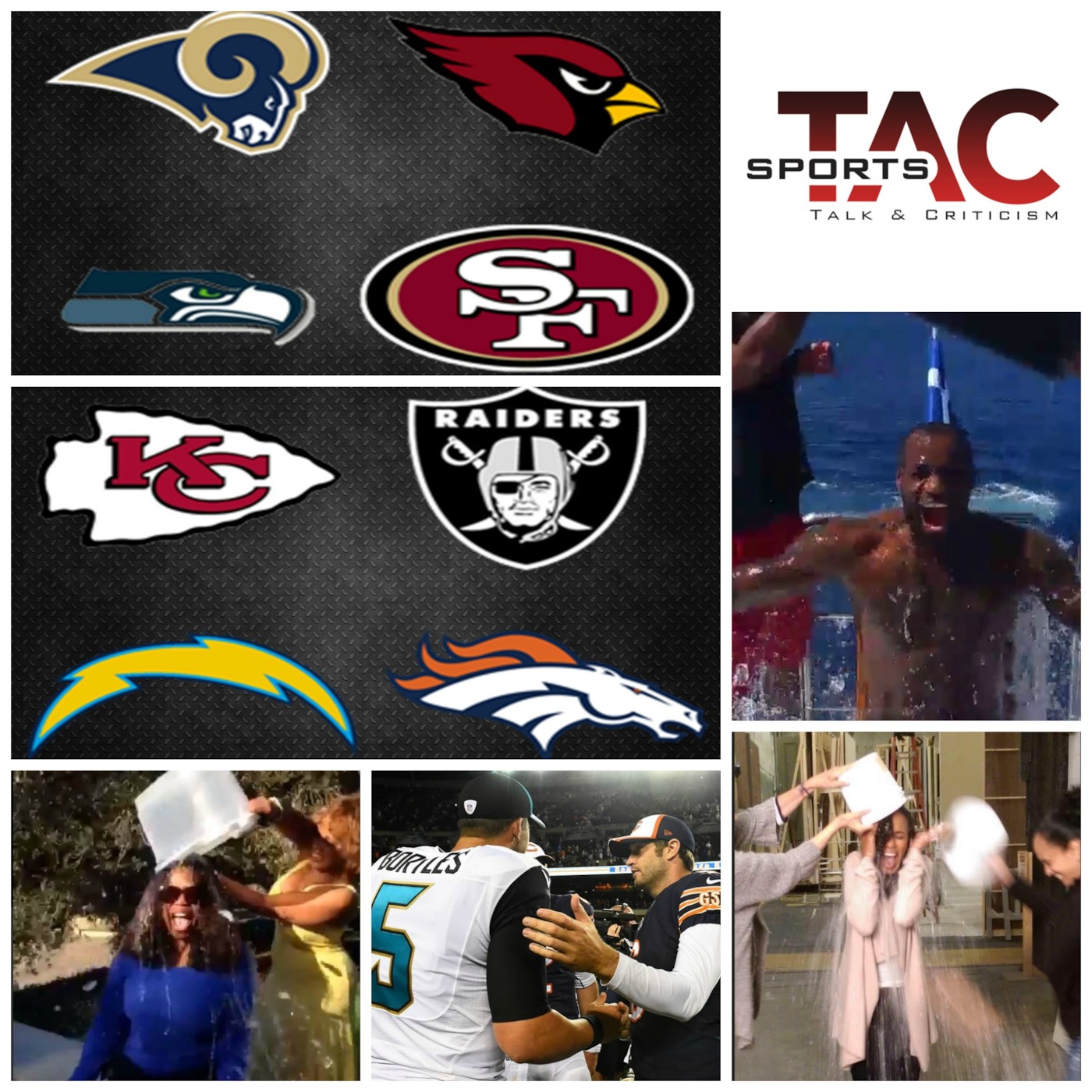50:2 (Ice Bucket everywhere, Jags play Bears, NFC and AFC West, Blaine Gabbert still awful)