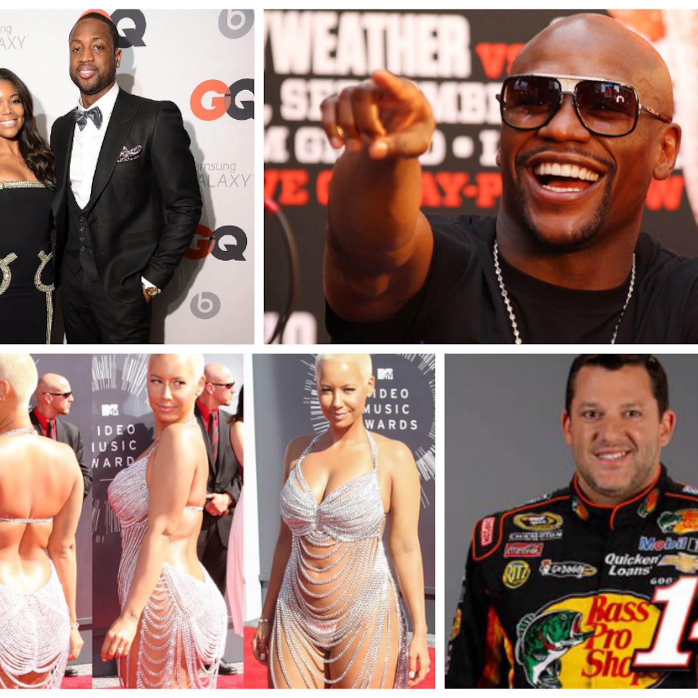 54:4 Tony Stewart, Dwyane Wade gets married, Amber Rose