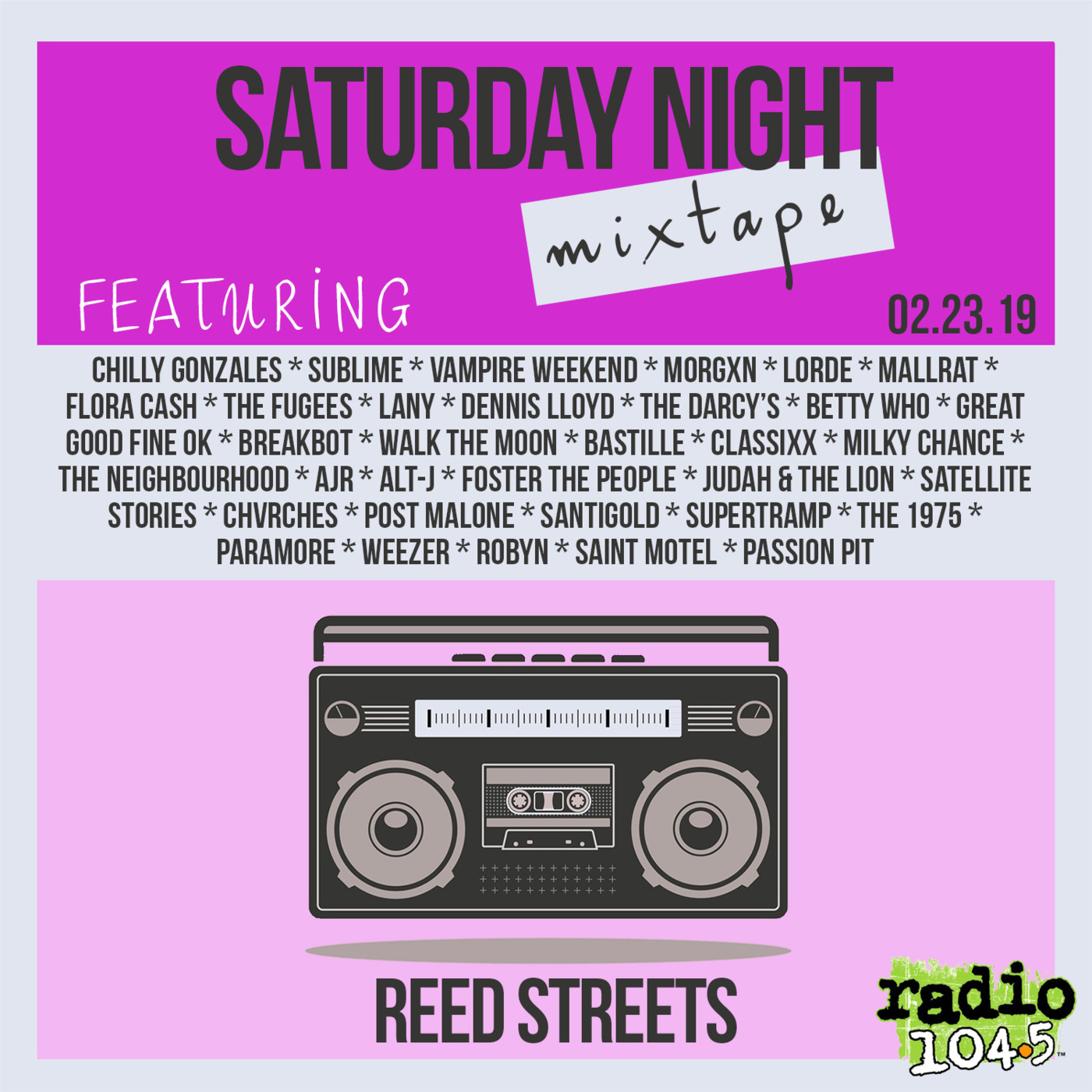 Saturday Night Mixtape with Reed Streets // Hour 1 (02.23.19)