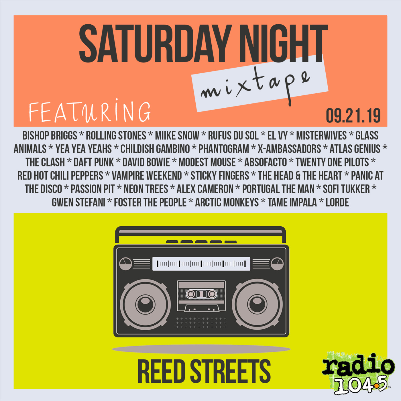 Saturday Night Mixtape with Reed Streets // Hour 1 (09.21.19)