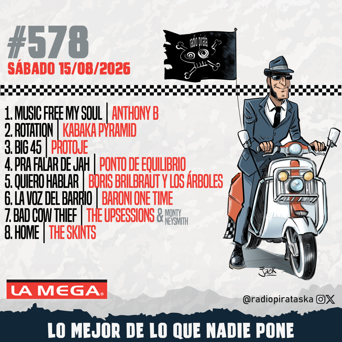 Episode 578: RADIO PIRATA #578 | 15/08/2026 episode artwork