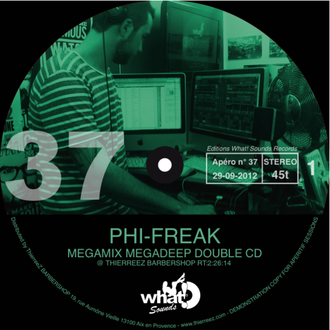 APERITIF NUMBER 37 MEGAMIX MEGADEEP DOUBLE CD @ THIERREEZ BARBERSHOP ( MIXED BY PHI-FREAK )
