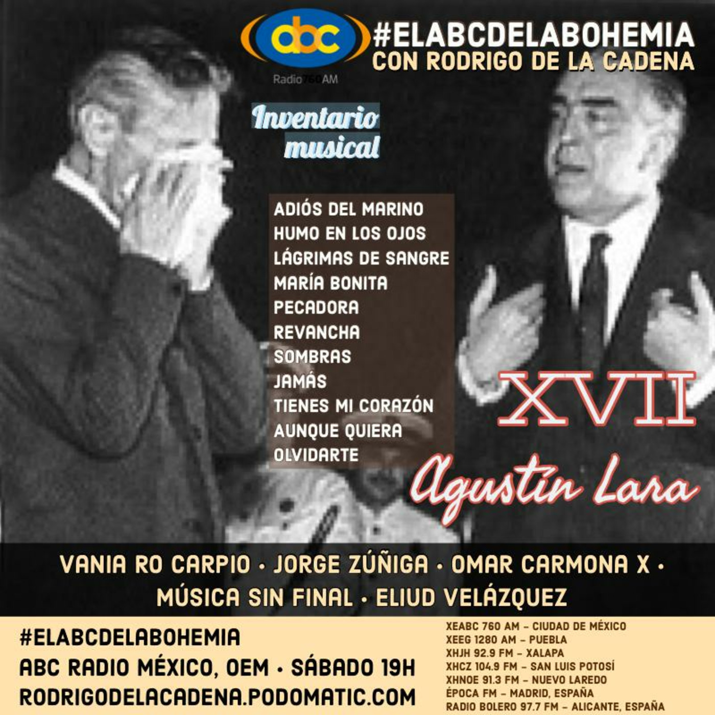 Agustín Lara, Inventario musical XVII