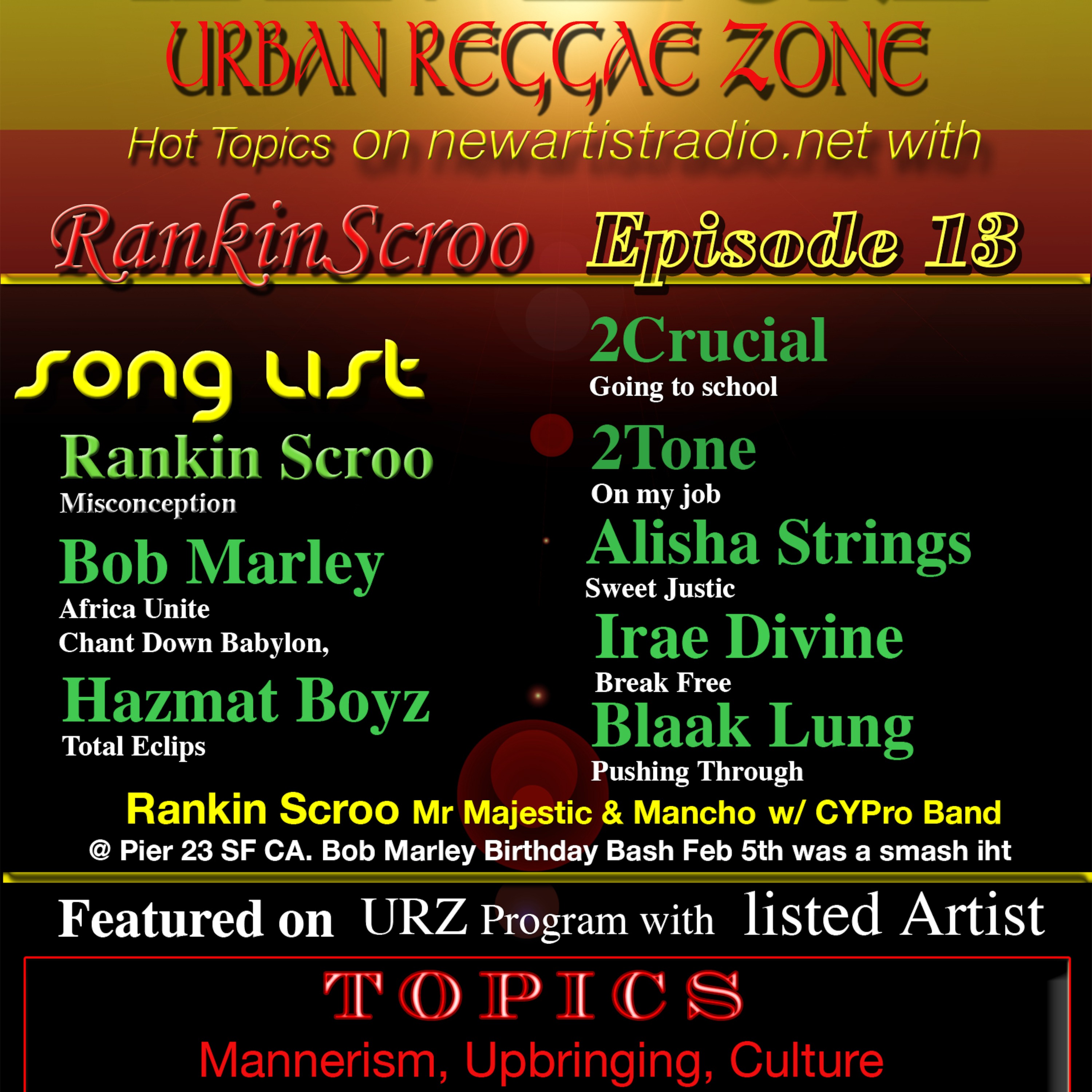 URBAN REGGAE ZONE radio show
