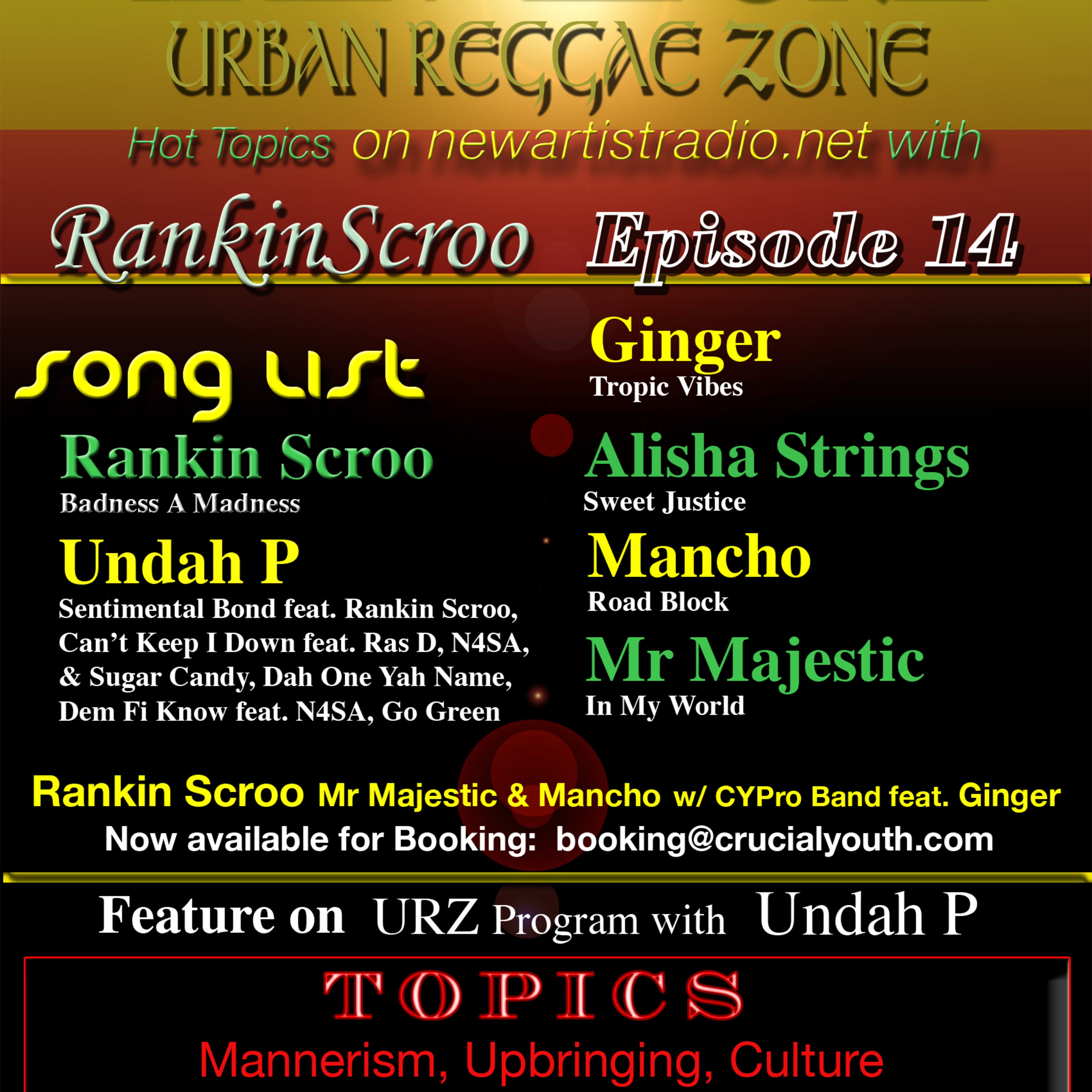URBAN REGGAE ZONE radio show