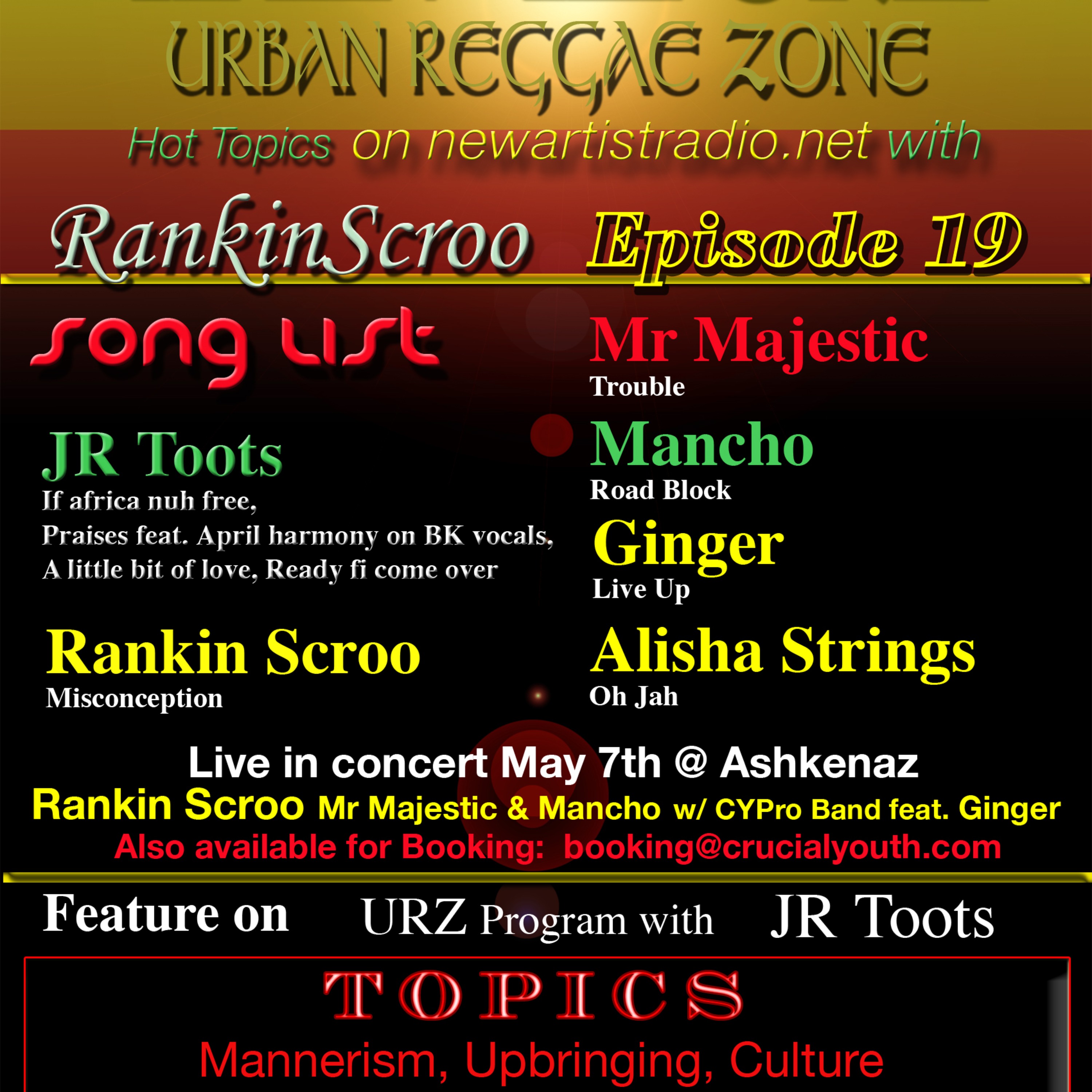 URBAN REGGAE ZONE radio show