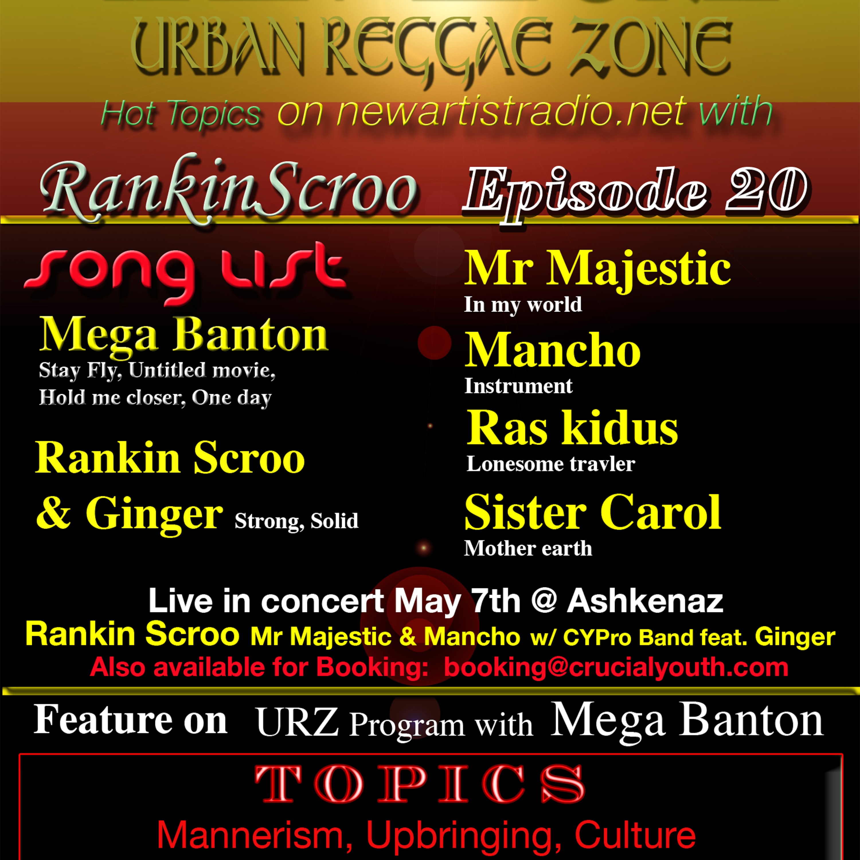 URBAN REGGAE ZONE radio show