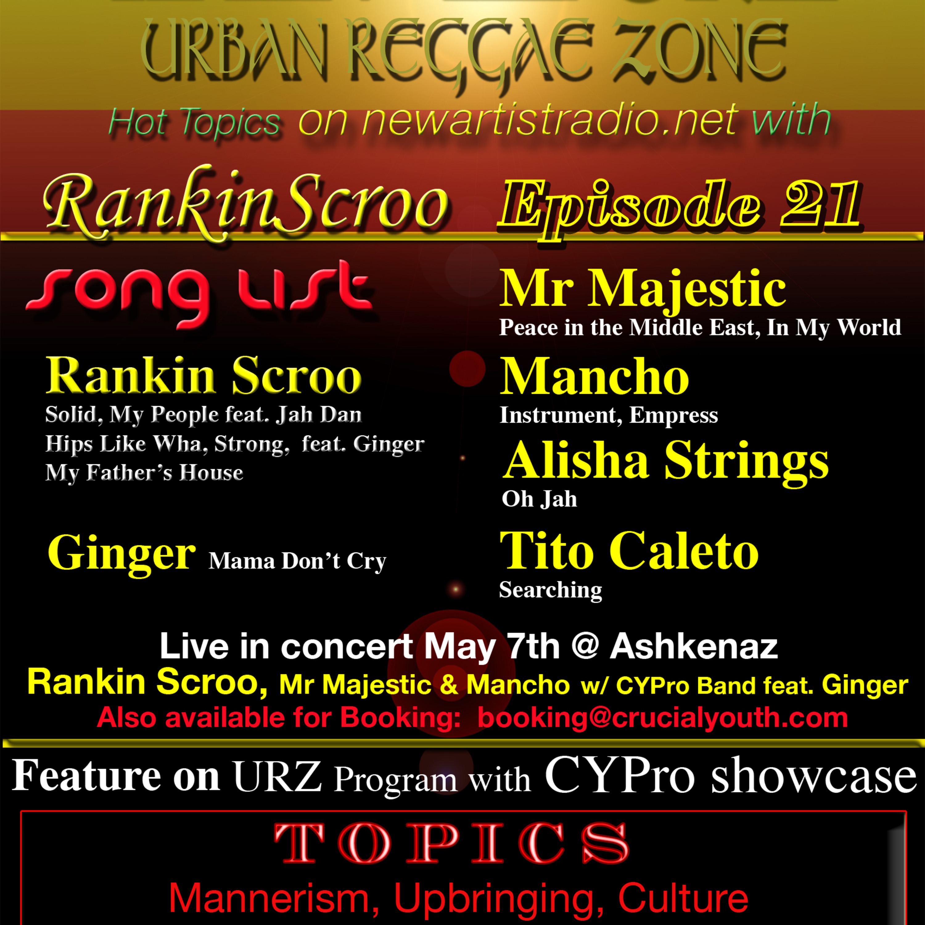 URBAN REGGAE ZONE radio show