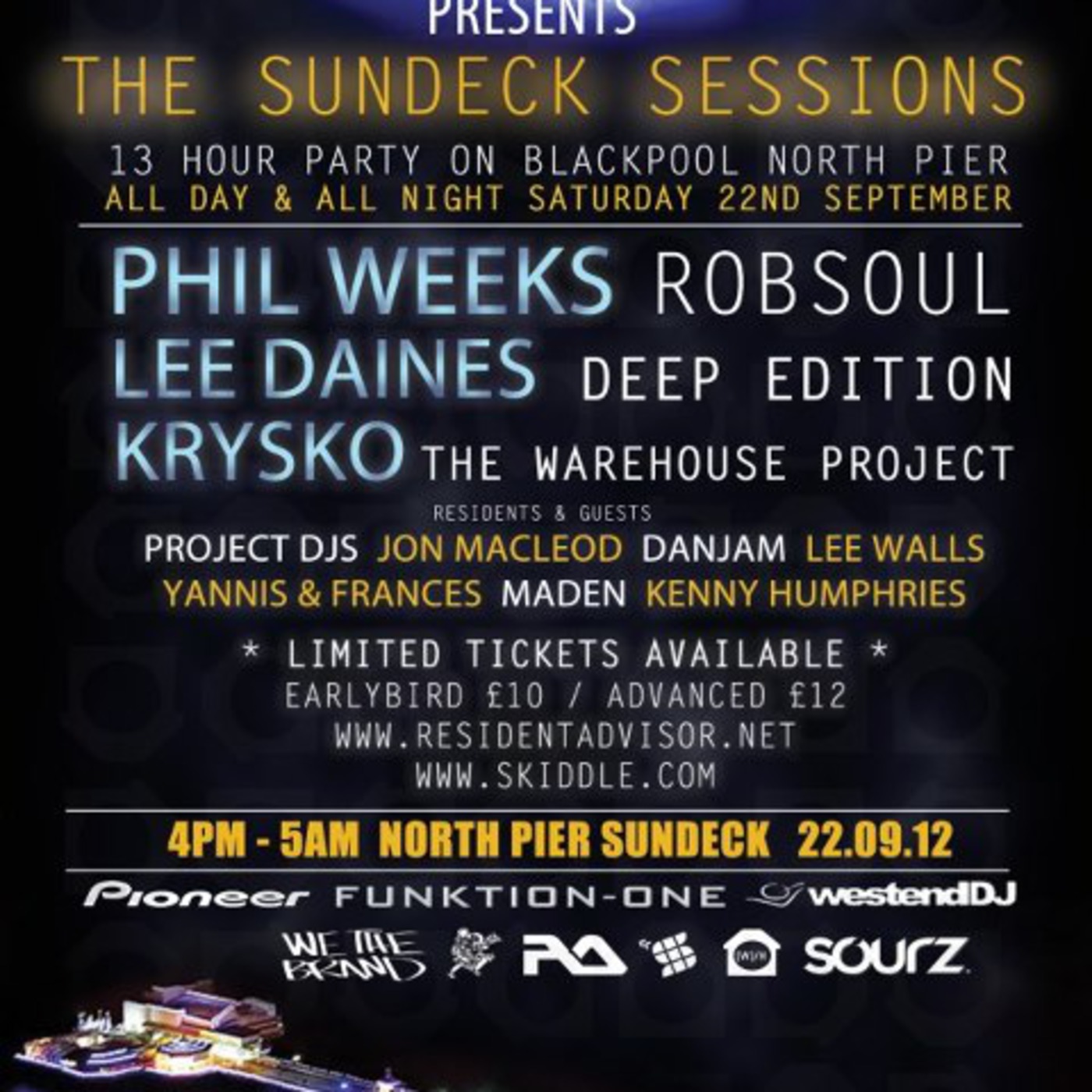 sundeck sessions @ blackpool pier promo,phil weeks,krysko,lee daines mixed by kenny humphries