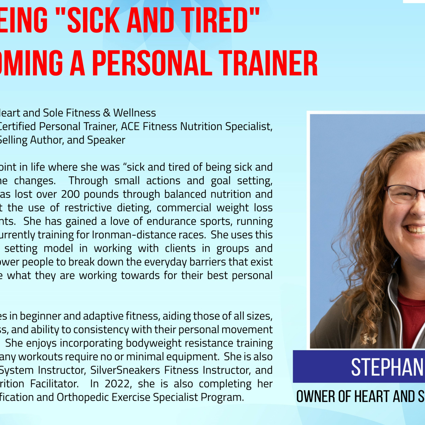 Episode 1: From being "Sick and Tired" to becoming a Personal Trainer episode artwork