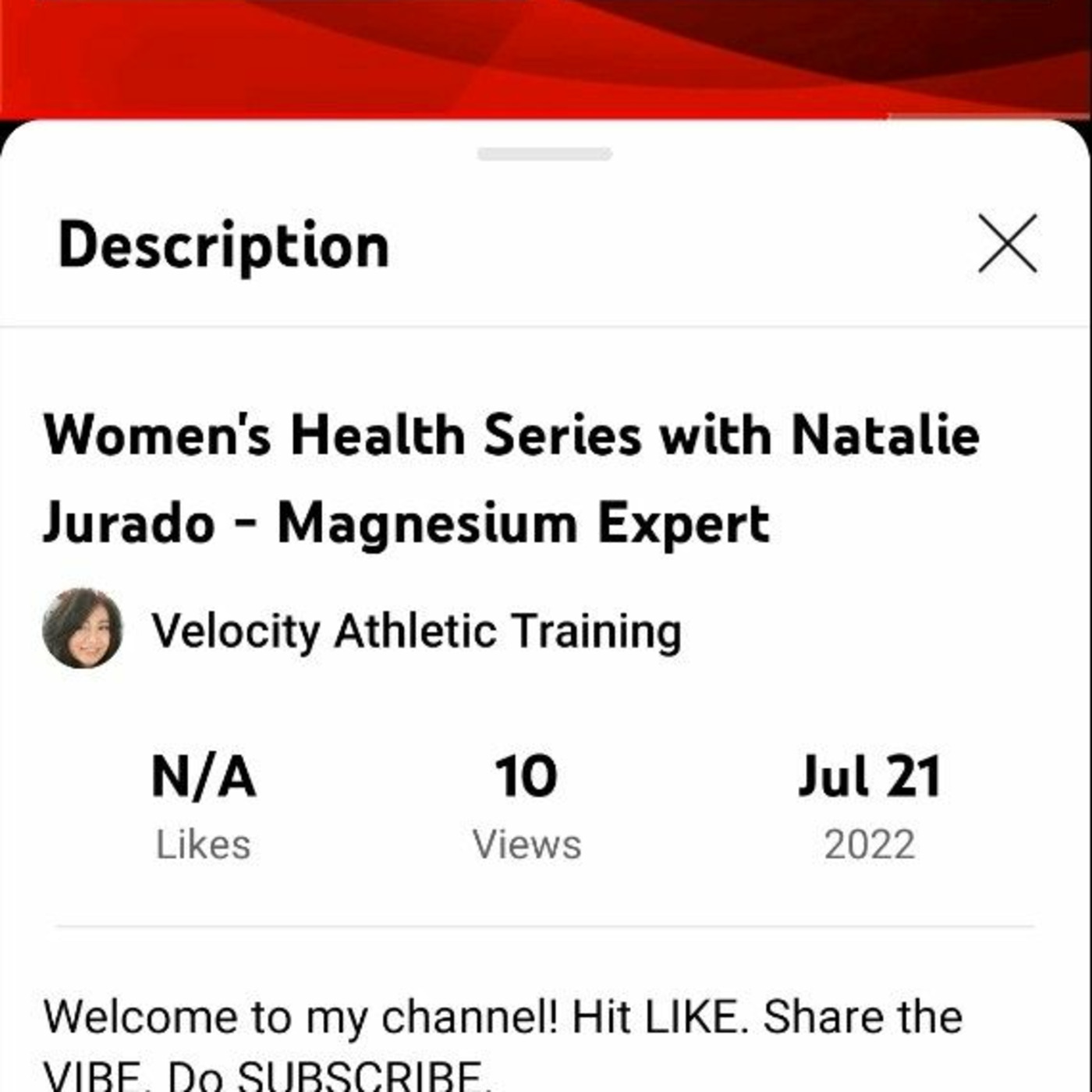 Episode 8: 0:32 / 31:31 Women's Health Series with Natalie Jurado - Magnesium Expert episode artwork