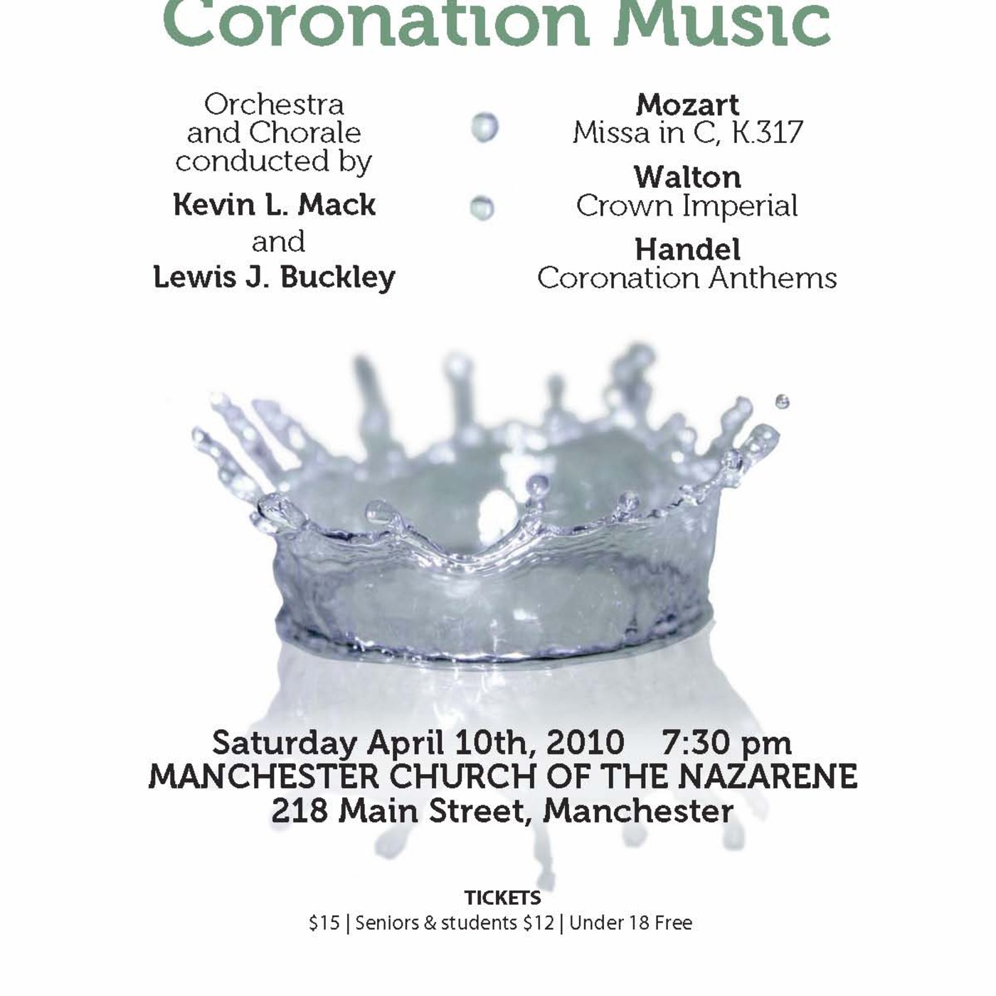 April 10th 2010 Concert - Coronation Music