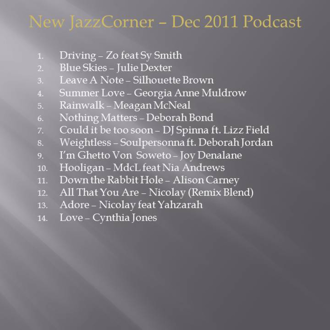 Dec 2011 - Podacst Mix episode artwork