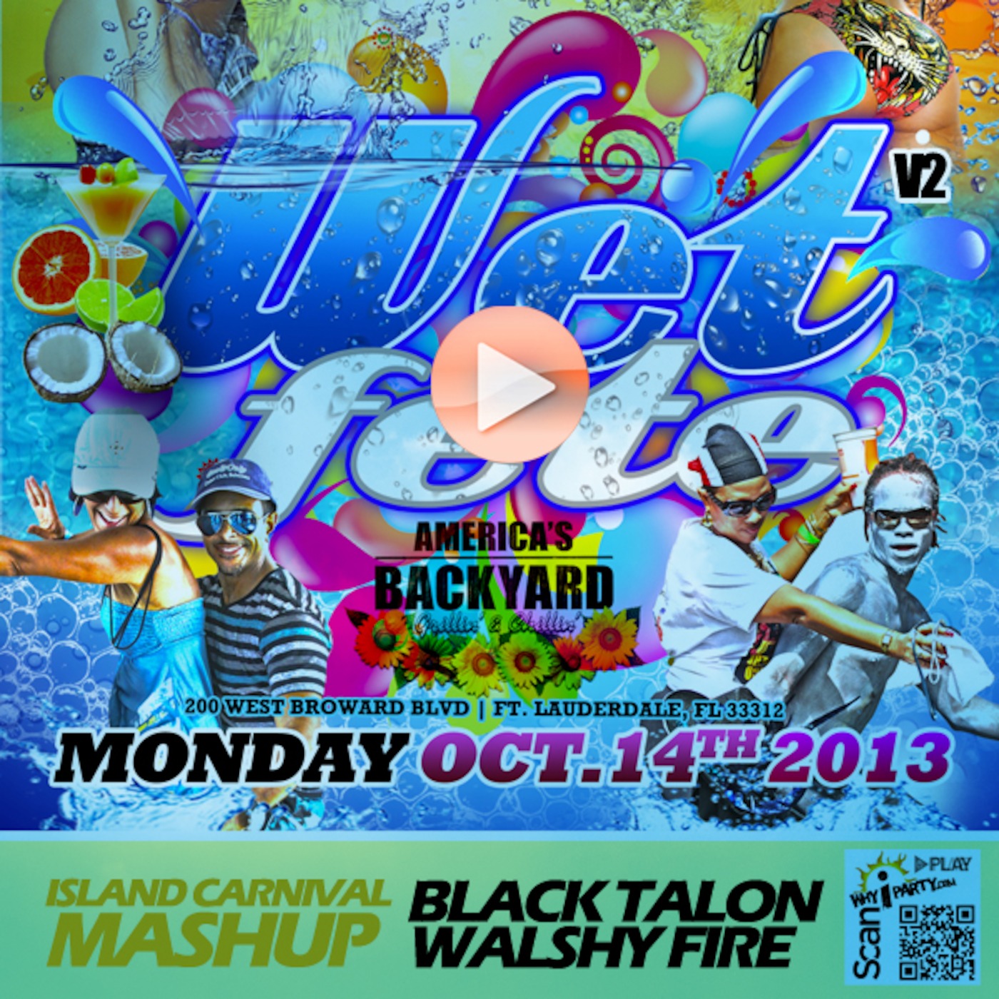 Pres Play| Water Colors Foam Wet Fete Island Carnival Mashup | Miami Carnival Weekend
