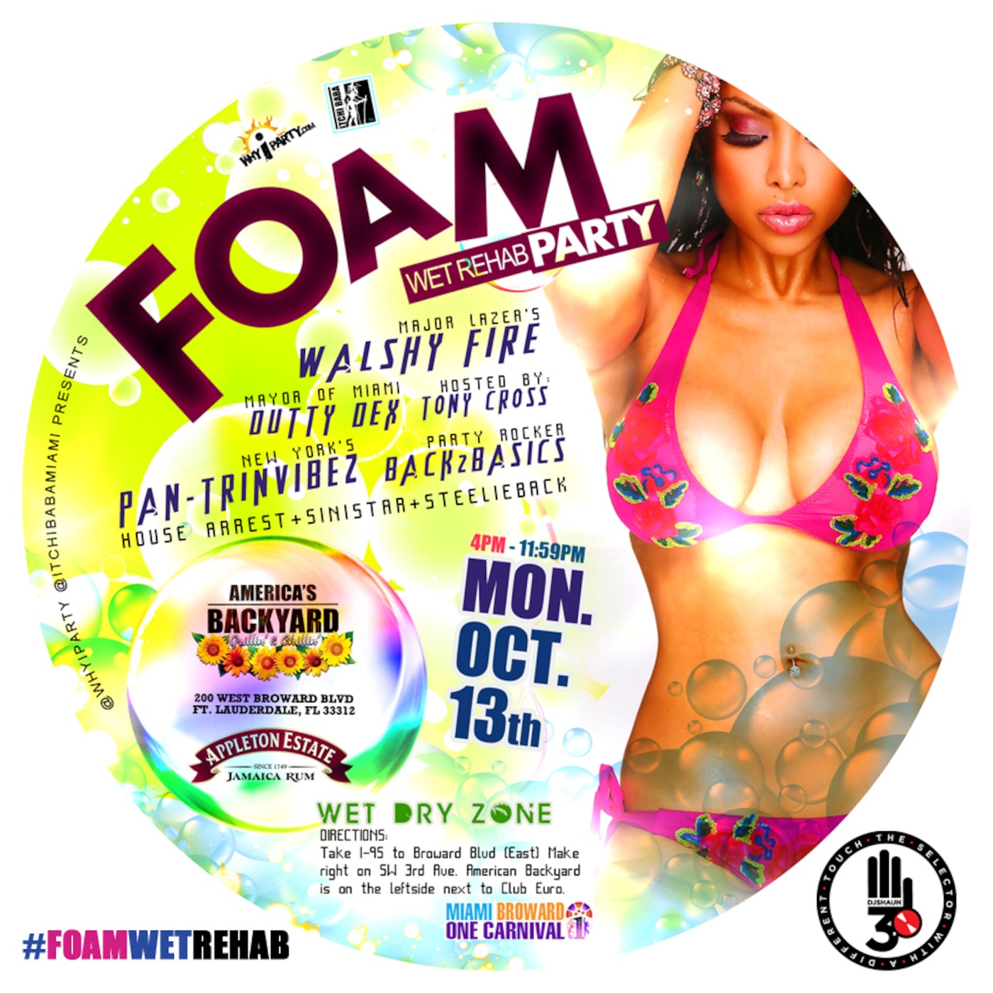 Whyiparty.com : Press Play! Foam Wet Rehab Mixtape by DJ Shaun 3.0 | Miami Carnival #Monday episode artwork