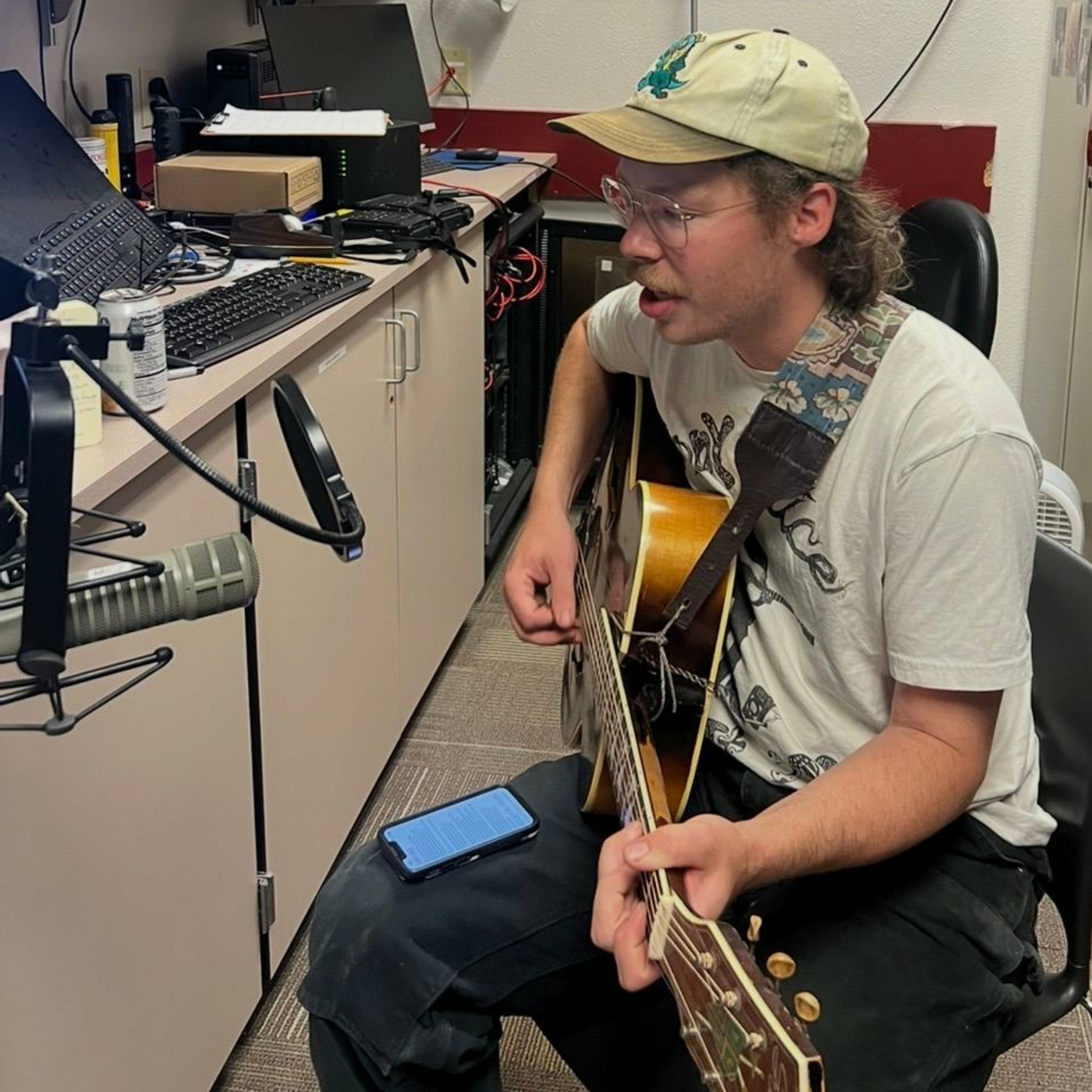 Grateful Dead Hour with Leo Schumaker and Friends music podcast with guest Augie Ballew July 13, 2026 in KMRE studio. episode artwork