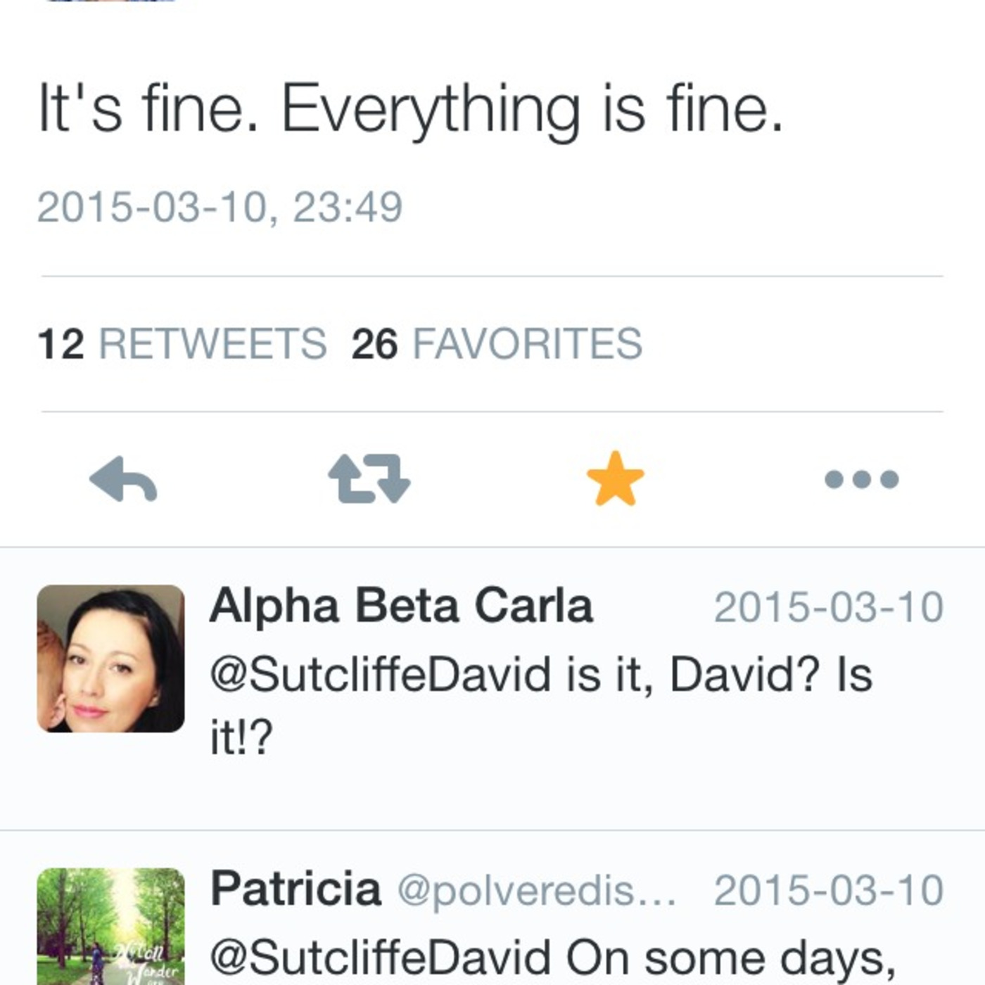 Shaun Benson, Chatting Between Takes