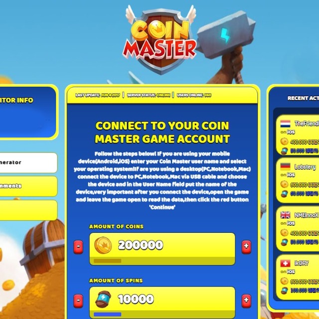 Coin Master Hack Cheat Online Generator Coins And Spins Unlimited