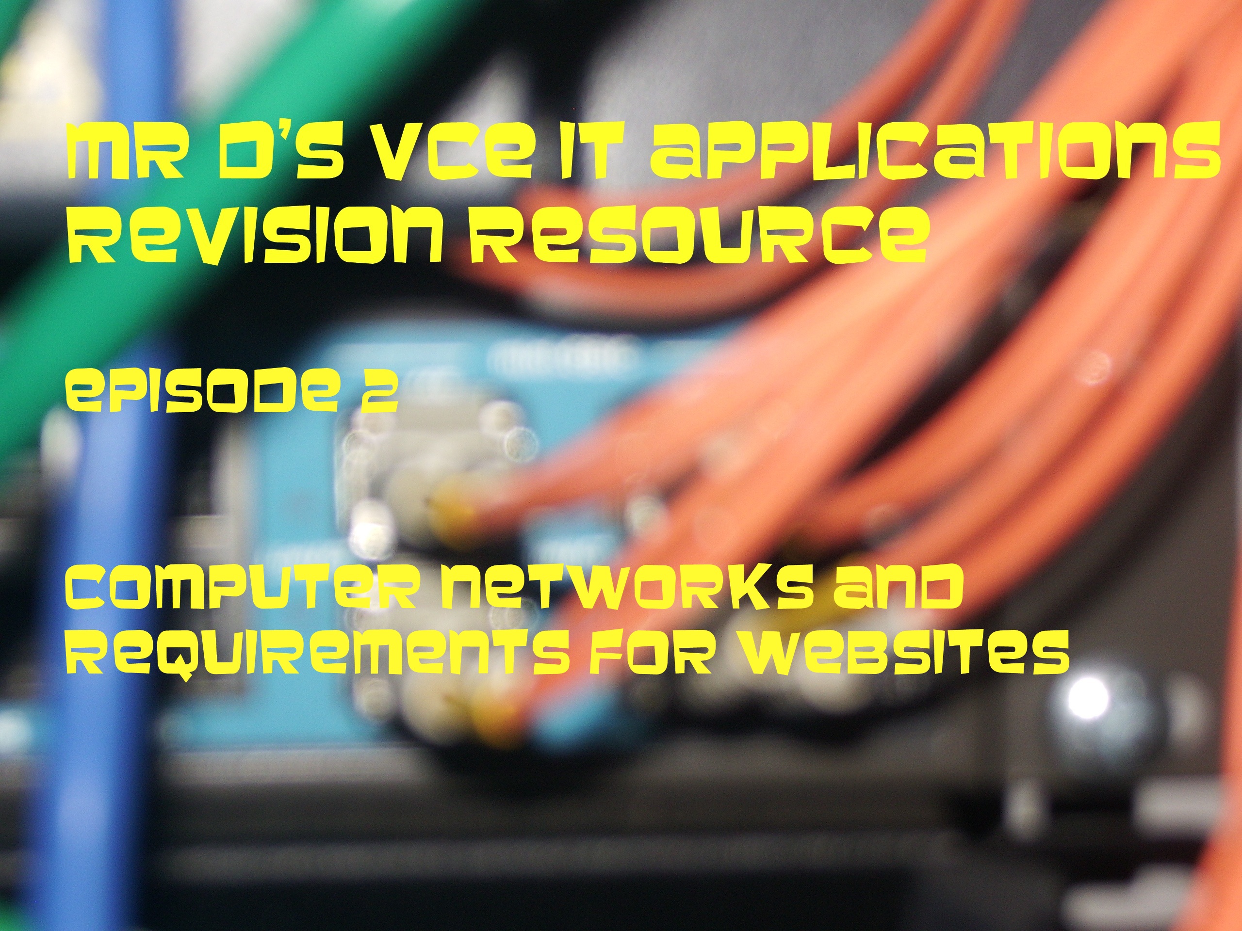 Computer Networks and Requirements for Websites