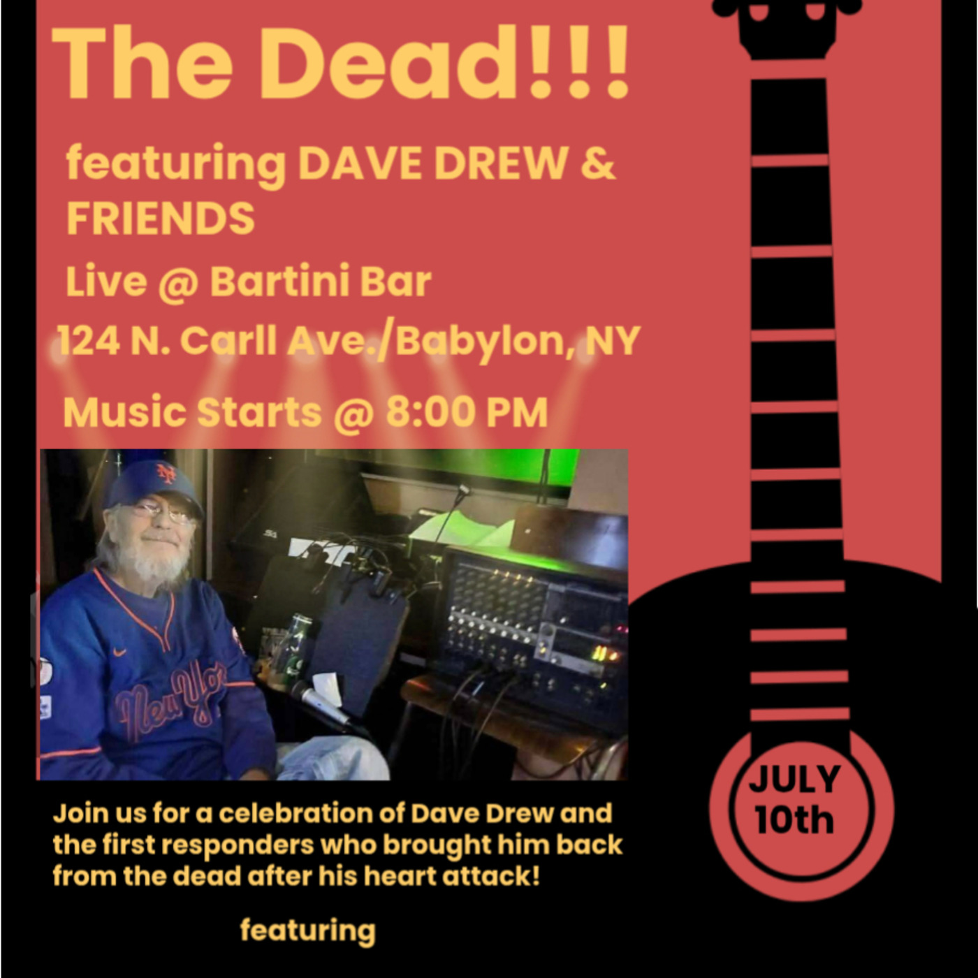 Dave Drew & Friends (Live @ Bartini Bar/Babylon, NY - 7/10/26)