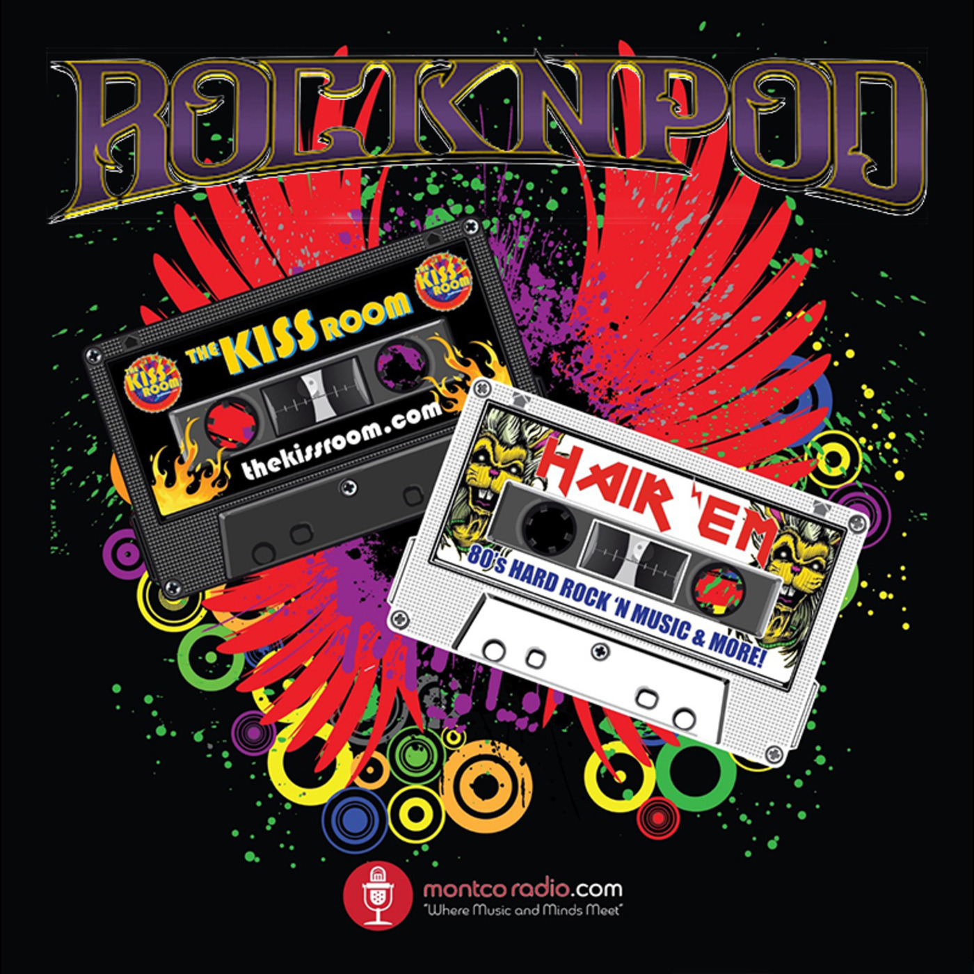 Episode 26: HAIR 'EM and THE KISS ROOM - ROCK 'N' POD Spectacular!  APRIL 2023 episode artwork
