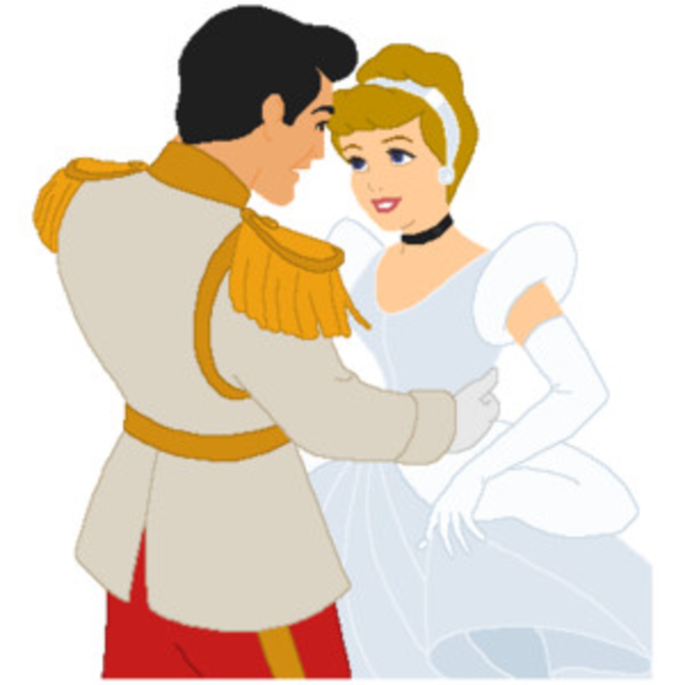 Принц и принцесса на белом фоне