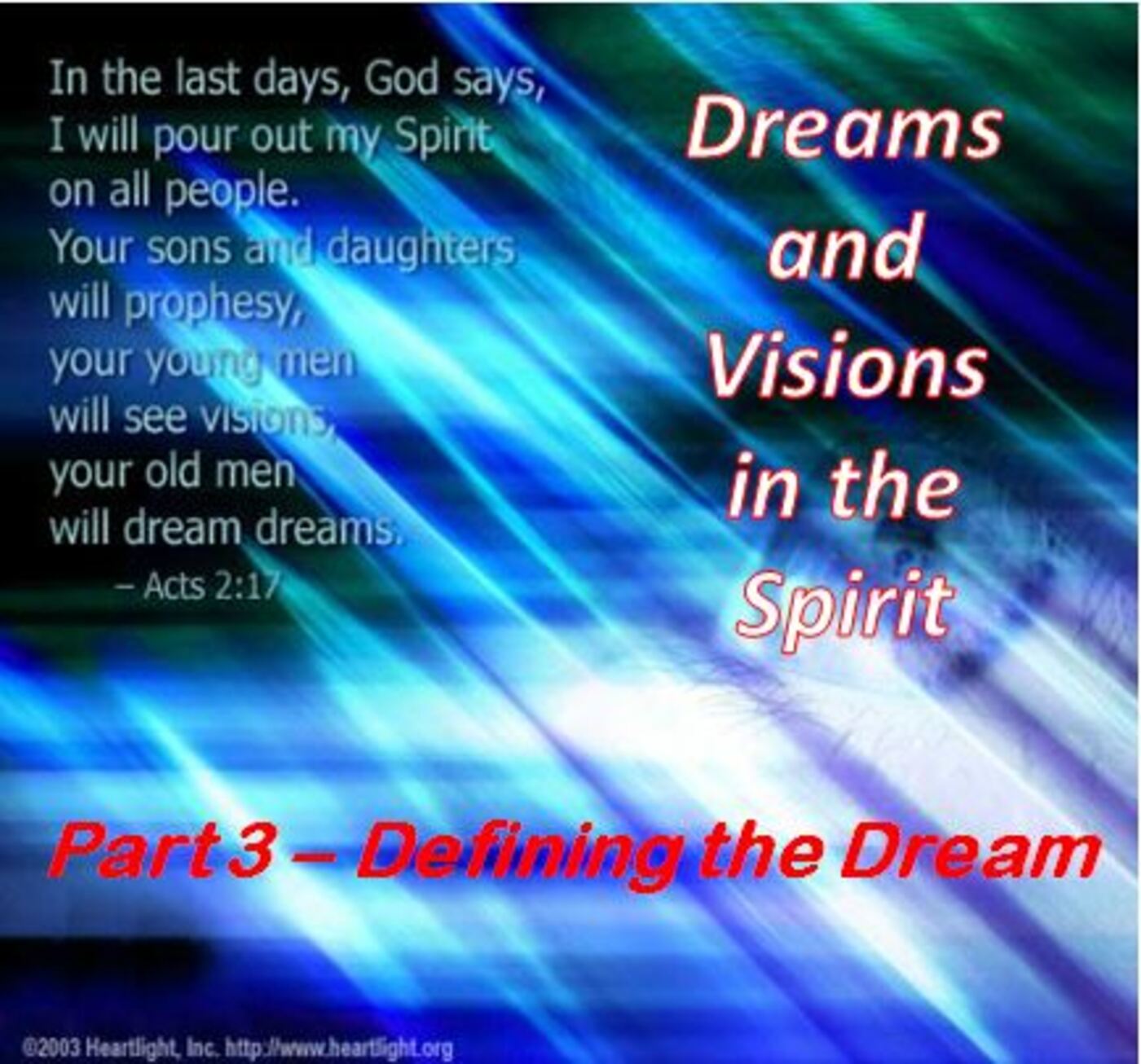 Episode 804: Episode 804  Dreams & Visions - Defining the Dream part 2
