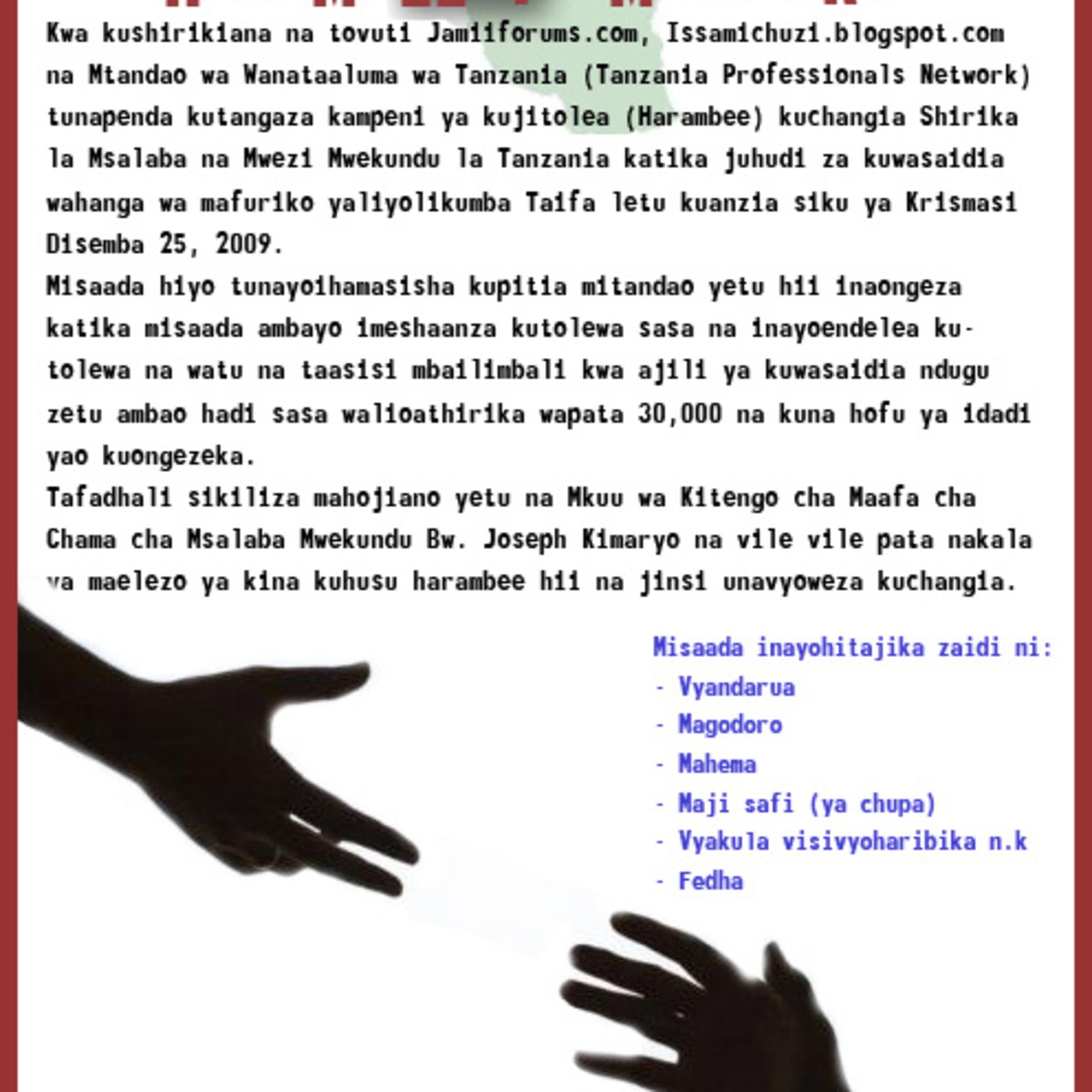 Mahojiano na Chama cha Msalaba Mwekundu na Mpango wa kusaidia wahanga wa Mafuriko!