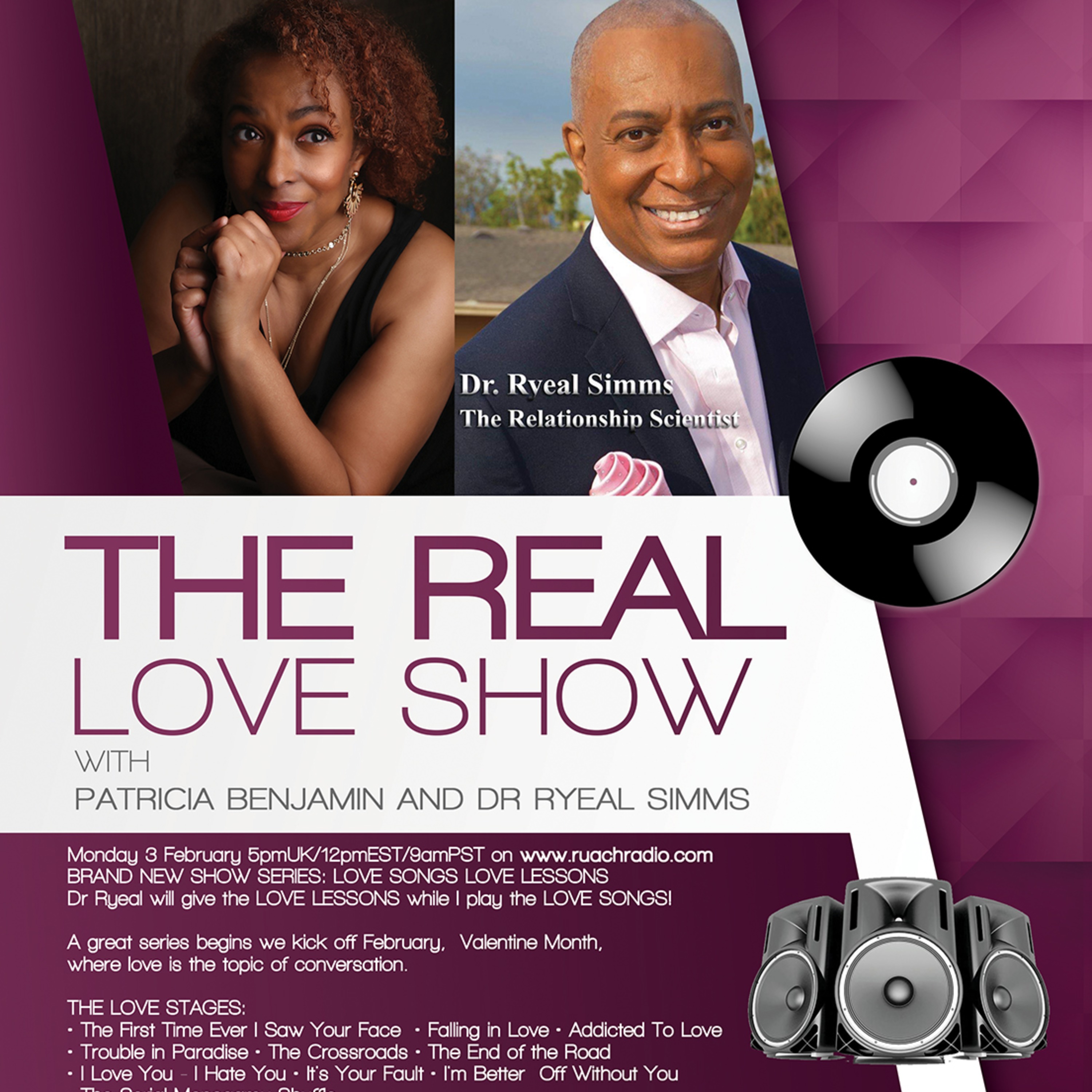 Real Love Show with Patricia Benjamin and Dr Ryeal Simms- LOVE LESSONS LOVE SONGS episode artwork