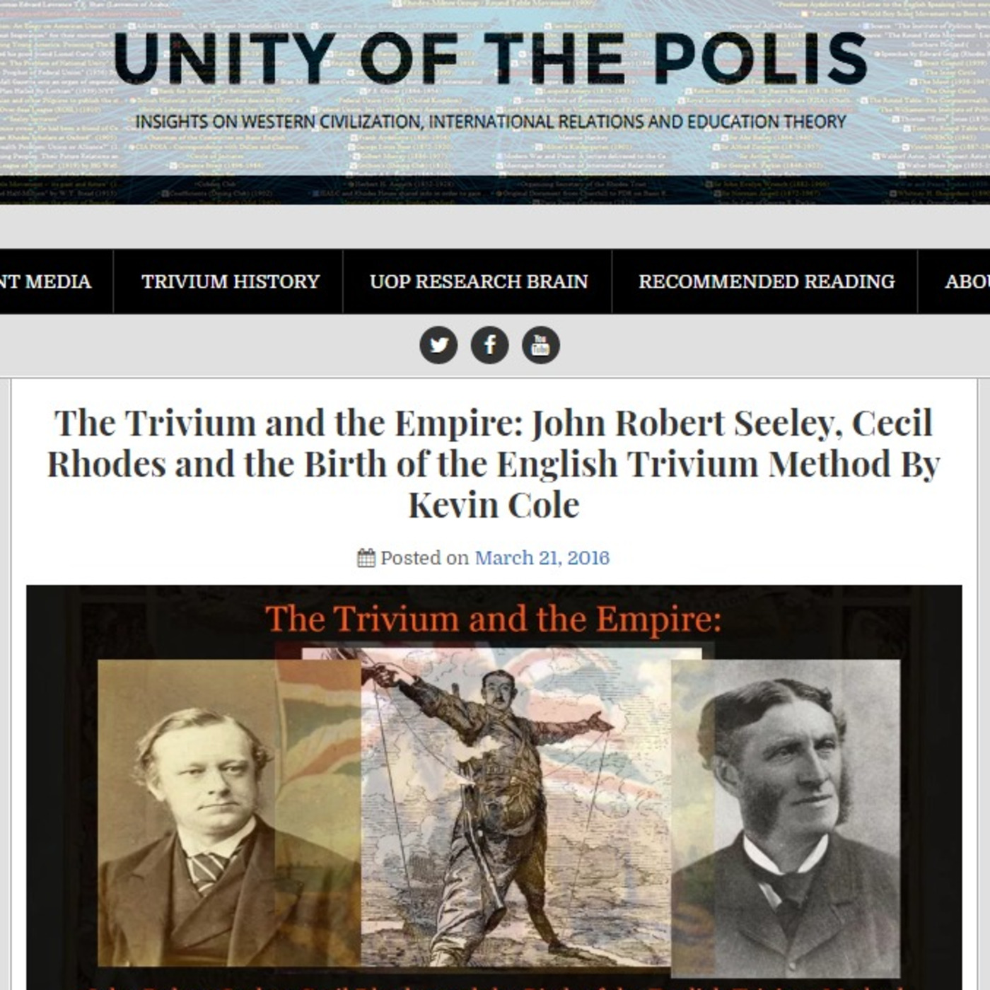 003: The Trivium and Empire: John Robert Seeley, Cecil Rhodes and the Birth of the English Trivium Method