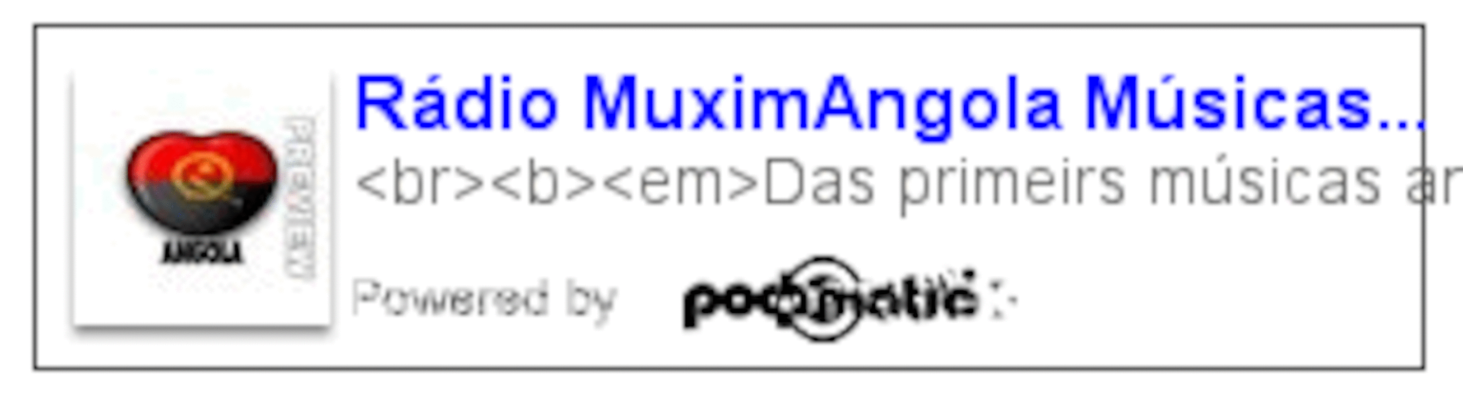 Rádio MuximAngola Músicas angolanas na Internet