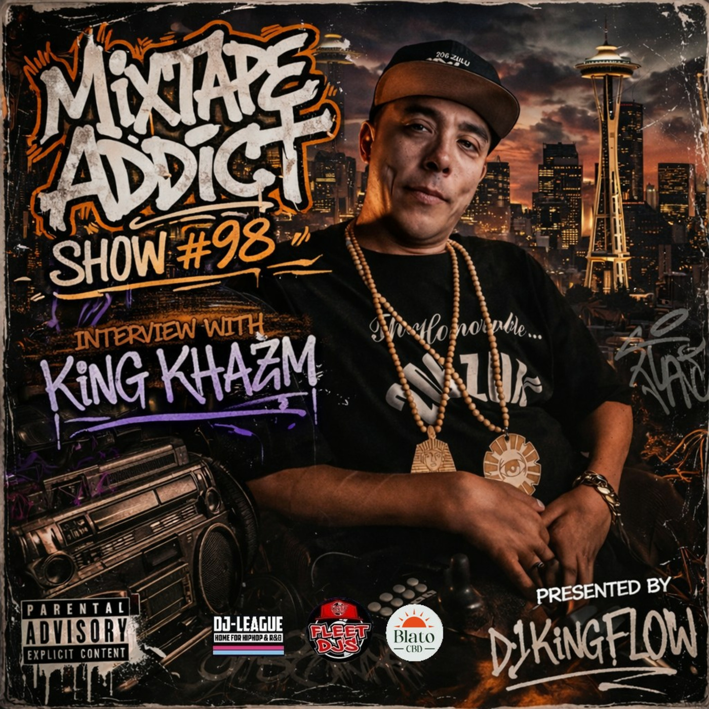 MIXTAPE ADDICT TALK SHOW with DJ KING FLOW ft: KING KHAZM episode artwork