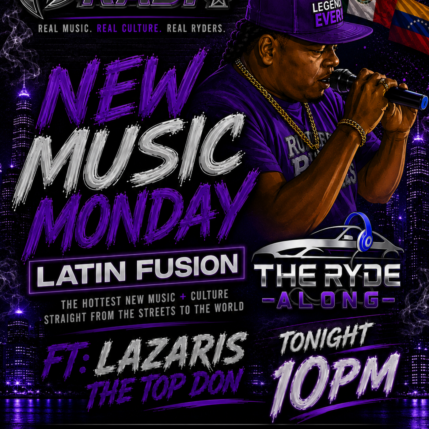 The Ryde Along New Music Monday Latin Fusion with Mz Info ft - Lazaris The Top Don episode artwork