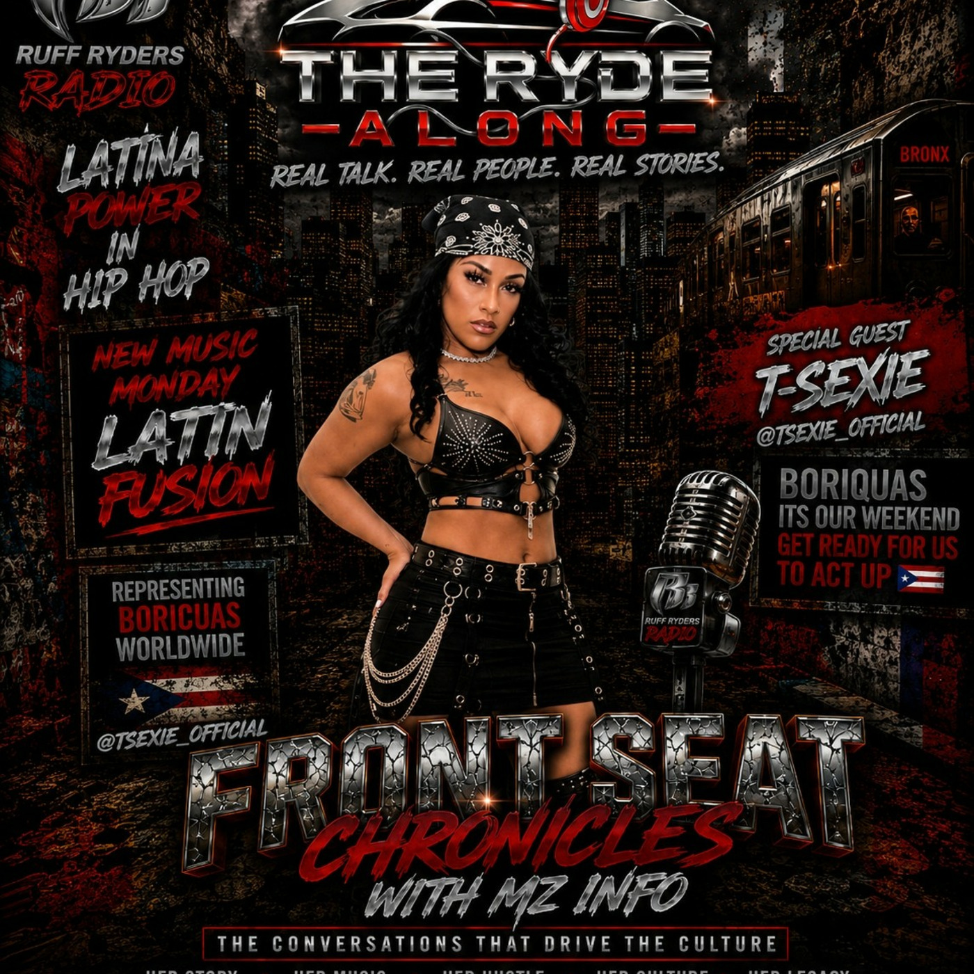 THE RYDE ALONG FRONT SEAT CHRONICLES LATIN FUSION (New Music Monday) with MZ INFO ft- T-SEXIE episode artwork
