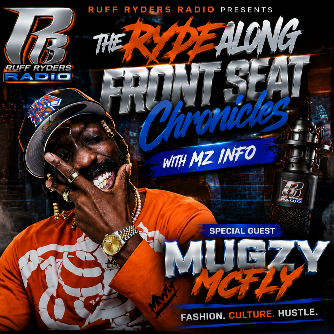 The Ryde Along Front Seat Chronicles with Mz Info ft - MUGZY MCFLY (FASHION DESIGNER) episode artwork